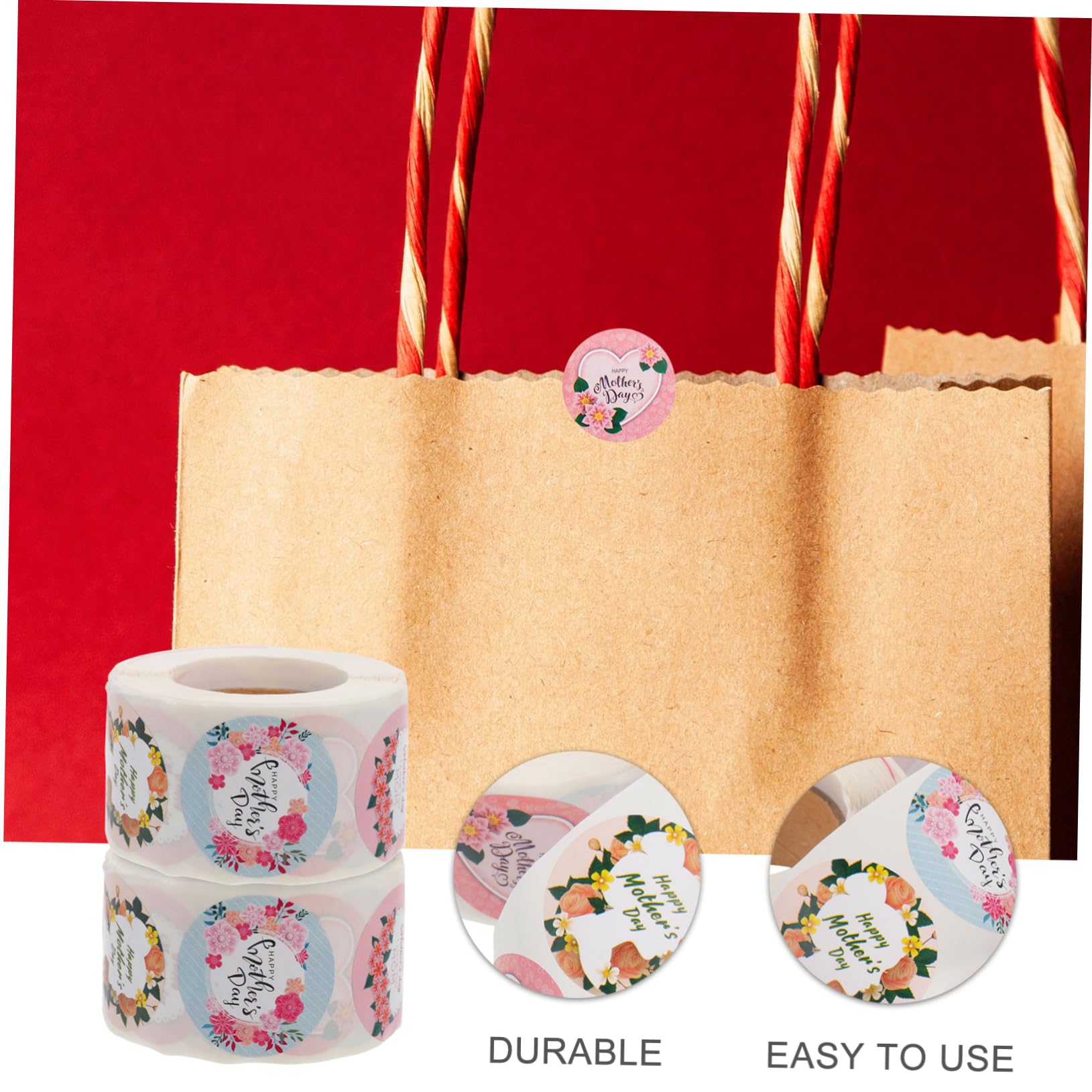 Lurrose 5 Set Adesivi Per La Festa Della Sacchetti Trasparenti Ringraziamenti Bomboniere Etichette Adesive Per Feste Con Logo Articoli Decorazioni Adesivi Per Buste 2 * 5