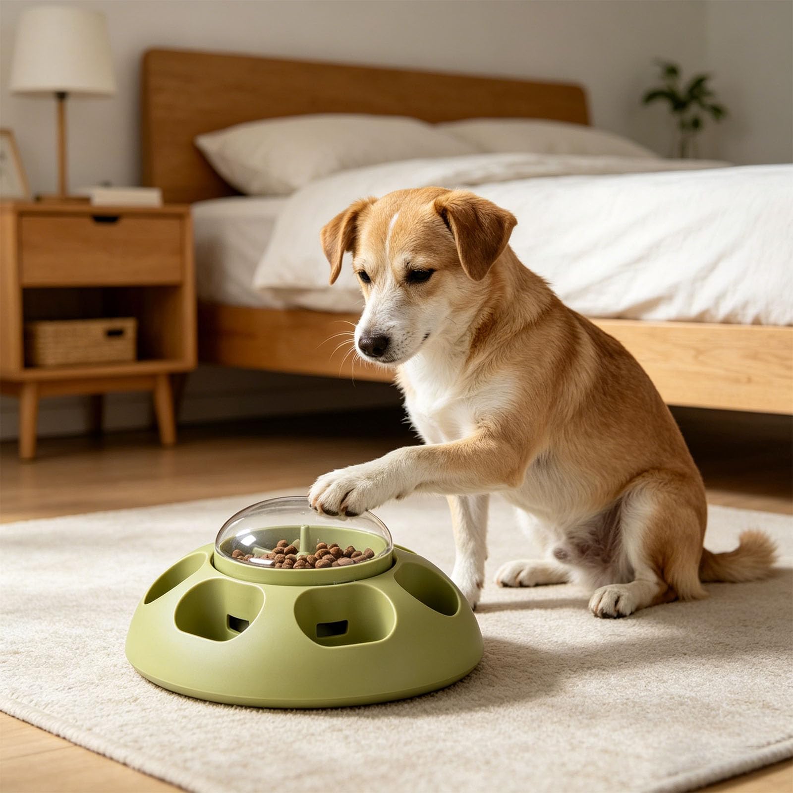 Confezione da 2 Giocattoli Puzzle interattivi con Dispenser Cibo per Cani per la stimolazione mentale e l ' Alimentazione lenta del Naso del Cane