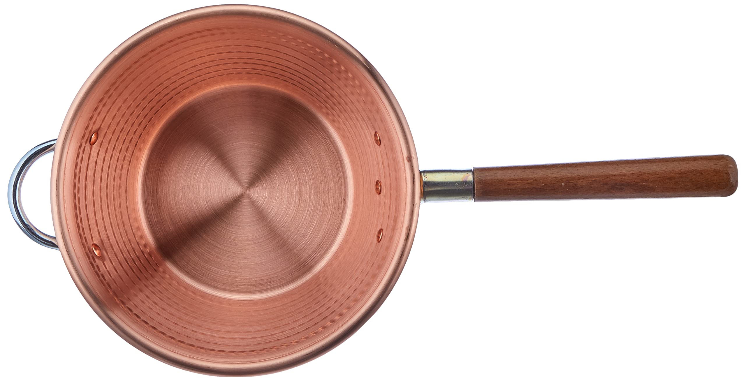 Pentole Agnelli Family Cooking Chaudron en cuivre, avec Manche en Bois 26 cm Cuivre