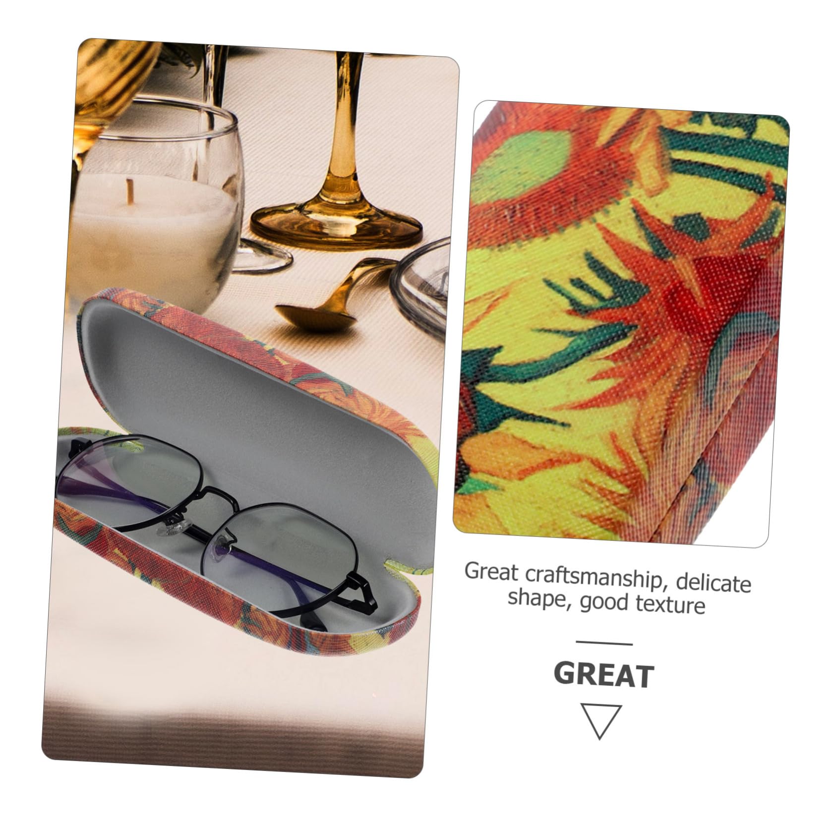 BESPORTBLE 5 Set Scatole Per Espositore Per Occhiali Da Sole Impilabili Per Donna Custodia Per Occhiali A Forma Di Girasole Custodia Per Occhiali Per Donna 2 pezzi*5