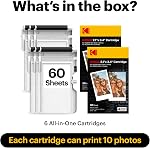Kodak 4PASS Film Cartridge 5.4 x 8.6 cm (60 Sheets) for Kodak Mini 2 Retro and Mini Shot 2 Retro