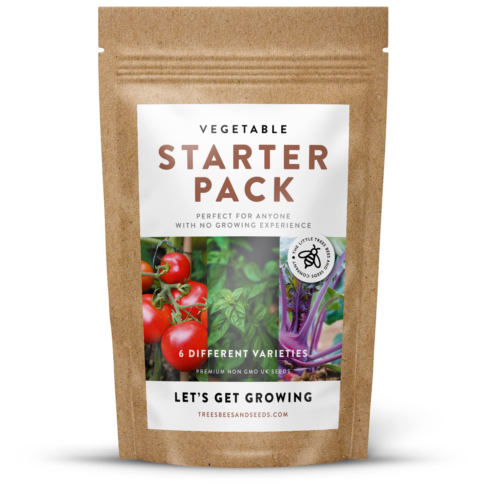 Sponsored Ad – Vegetable Seeds Starter Pack - 6 Heirloom Seasonality Seed Varieties - Grow Your Own Vegetable Kit, 120g