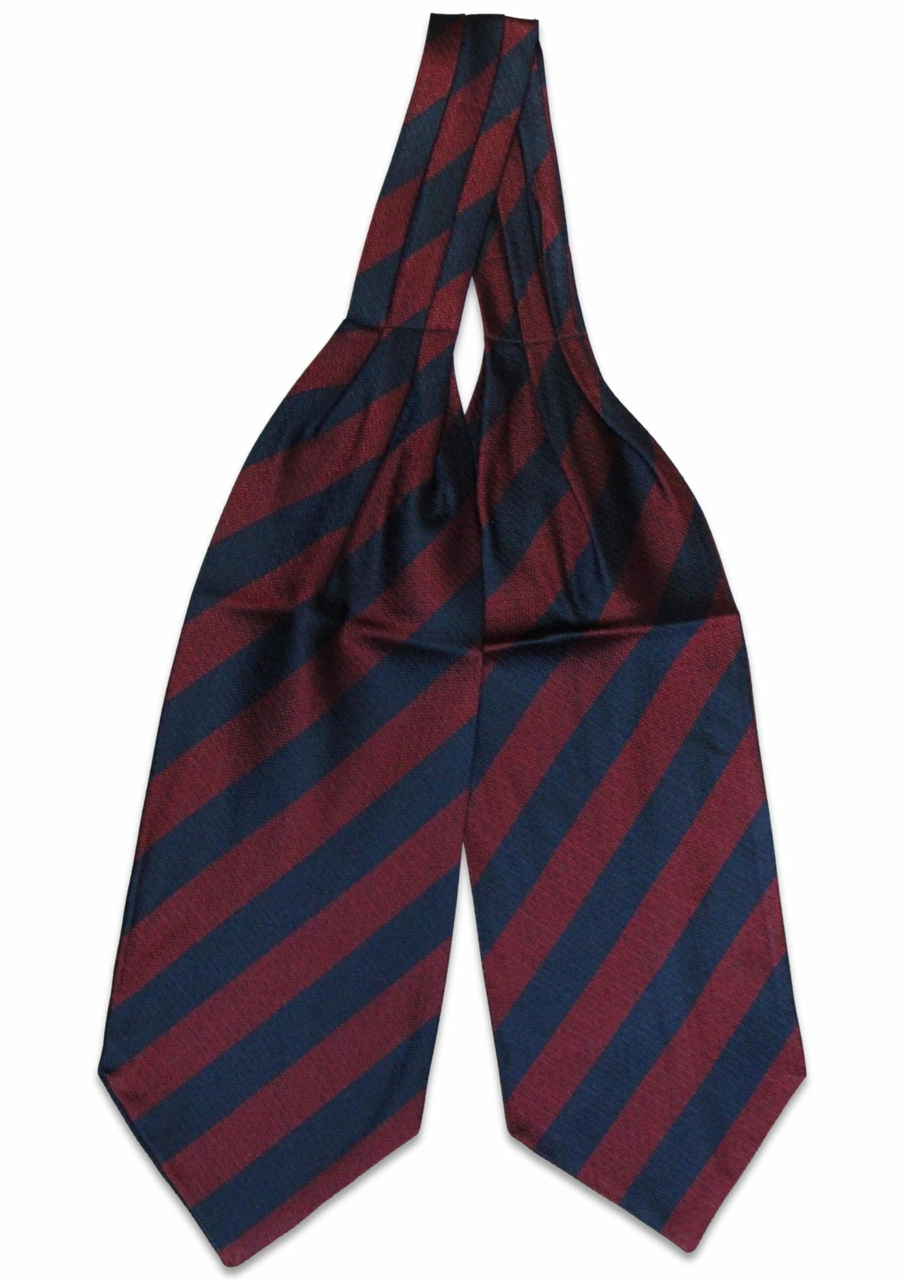 The Regimental Shop Men's Navy / Maroon Household Division Silk Non Crease Regital Cravat
