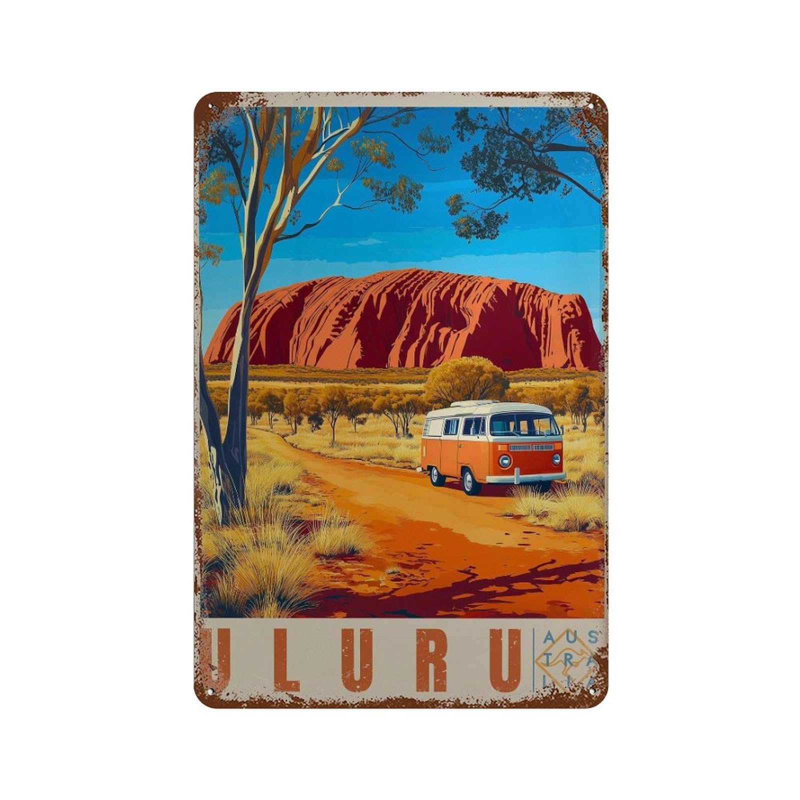 xiaoxiaoshen Uluru Travel Ayers Rock Australia (3) Wall Decor Art Metal Tin Poster Modern Home Decor Art Home Bar Shop Decorations Vintage Sign 30x20cm