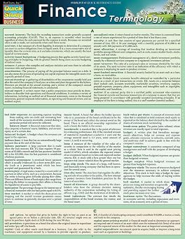 Finance Terminology QuickStudy Laminated Reference Guide Quick Study Business