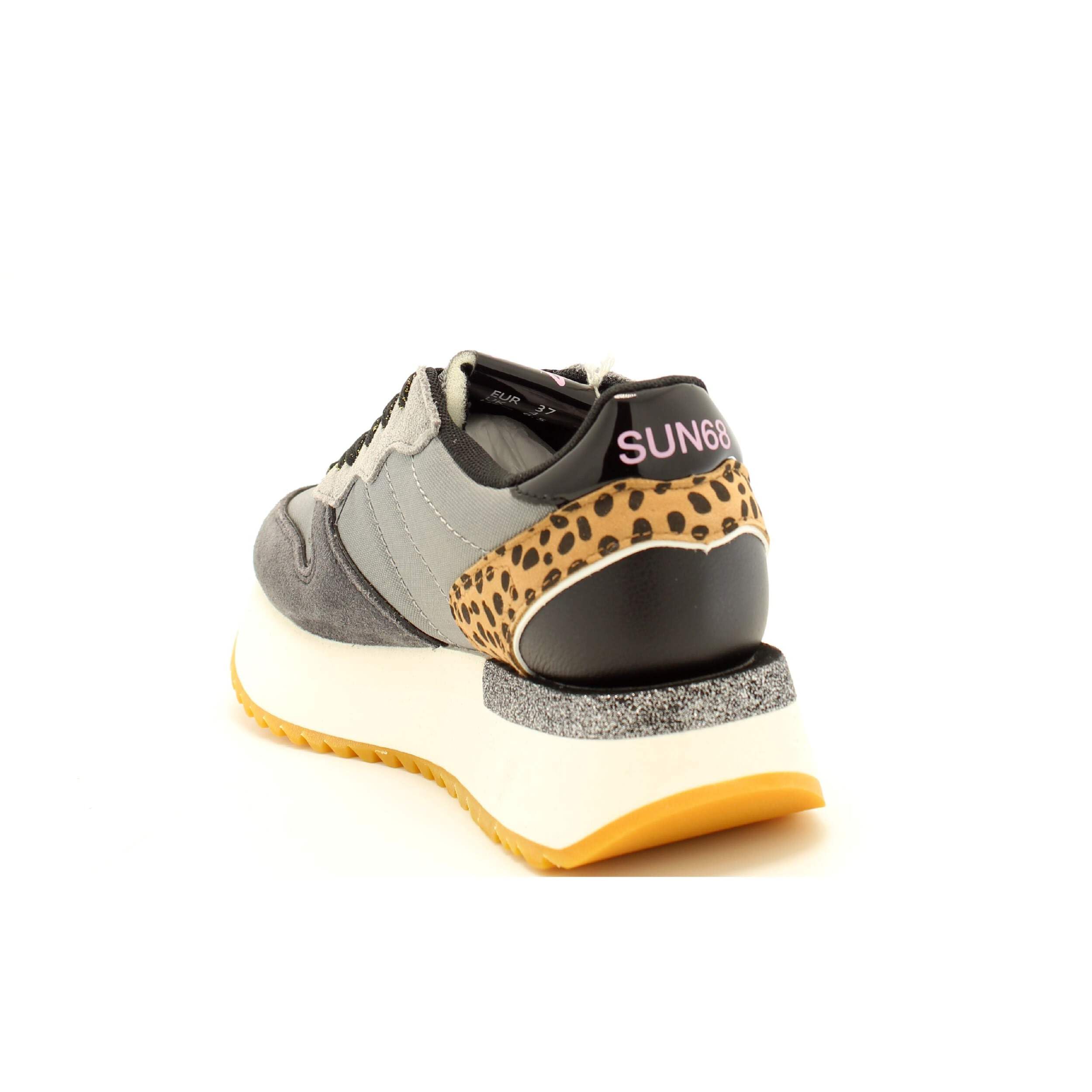 SUN68 Z44218 Sneakers Con Lacci In Tessuto/camoscio Donna GRIGIO MEDIO 40