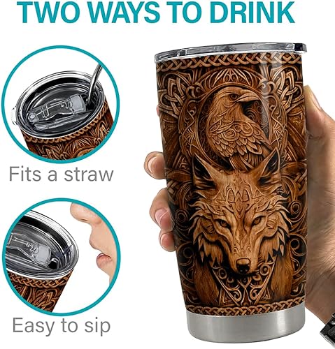 Vista 109 de SANDJEST Vaso de caballo de 20 onzas con aislamiento de acero inoxidable para café, taza de viaje, taza de caballos, regalos para mujeres y hombres