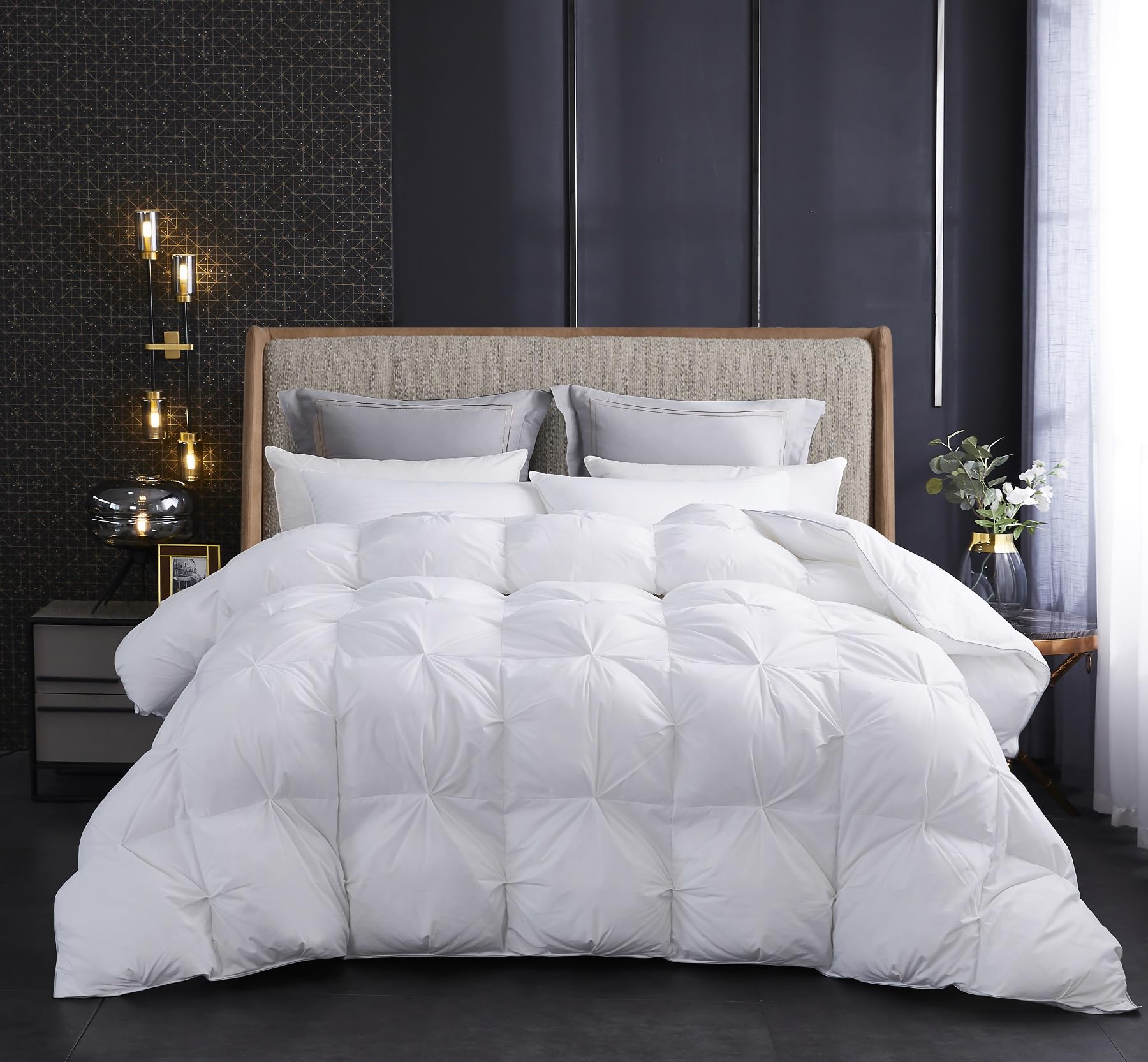 Three Geese Daunenbettdecke 135x200 cm – Extra warme Winterdecke Gänsedaunen-Feder-Mischung (1220g), 100% Baumwollbezug, Ökotex & RDS Zertifiziert