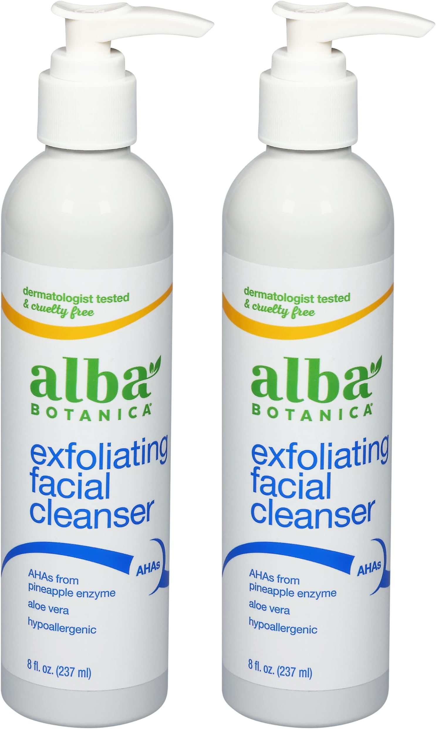 Photo 1 of Alba Botanica Exfoliating Facial Cleanser,with Pineapple Enzyme and Aloe Vera,8 Oz (Packaging May Vary),(Pack of 2)