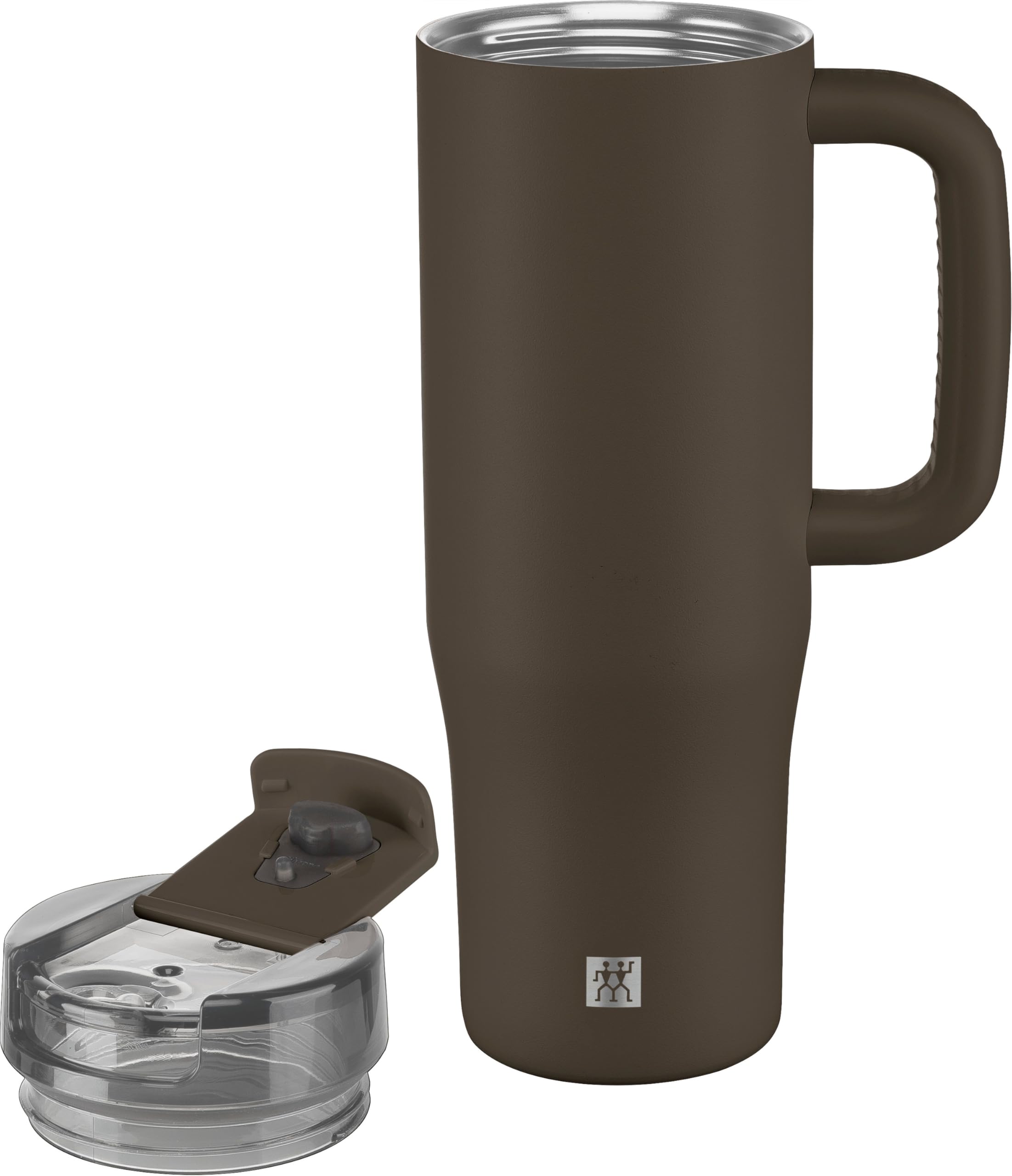 ZWILLING THERMO PLUS Thermobecher mit Strohhalm 900 ml, Tumbler, bis zu 12 Std. eiskalt, doppelwandig, auslaufsicher, leicht, spülmaschinengeeignet, BPA-frei, Chocolate