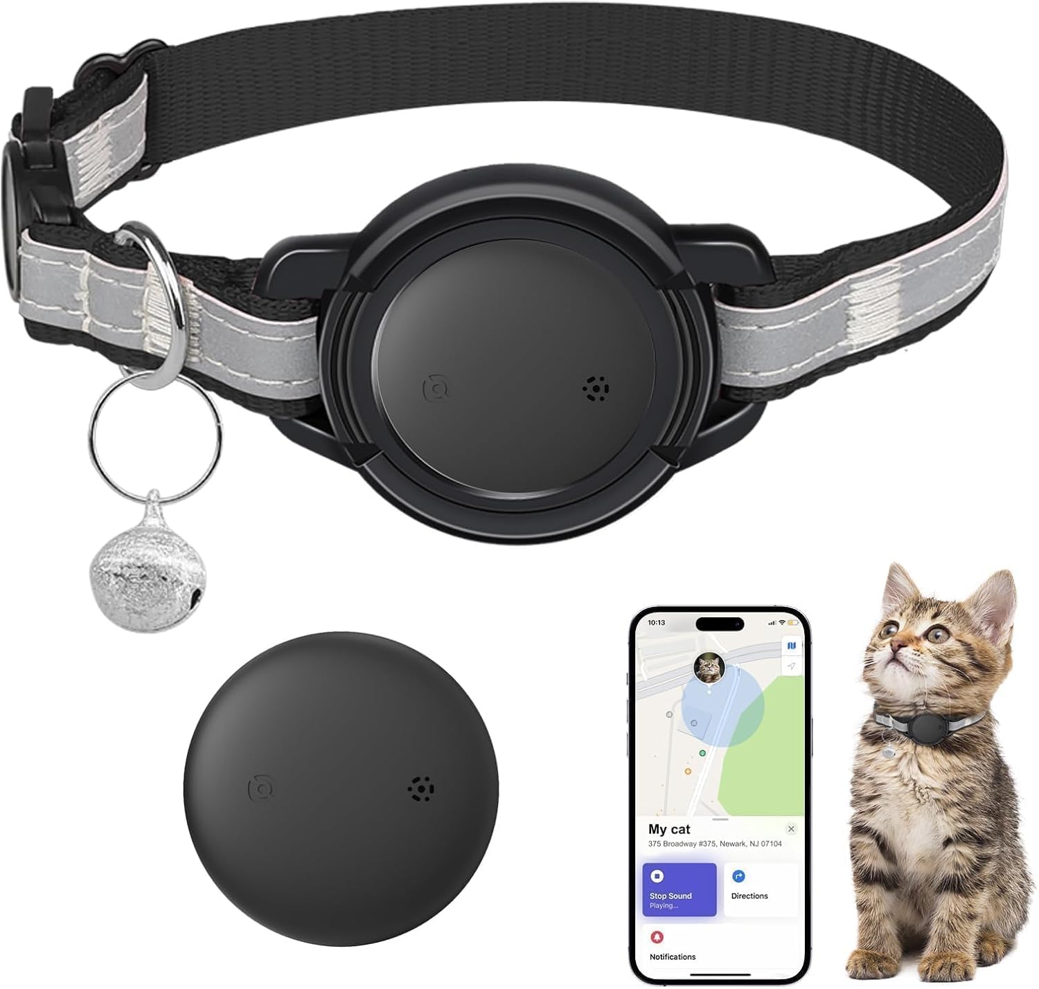 GPS Tracker for Cats, mini GPS Cat Tracker, Smart Pet Activity Tracker, No Monthly Fee, Compatible with Apple Find My(iOS Only), Anti-Lost, Finder Tag for Vehicles, Pets, Kids, Items 1 Pack