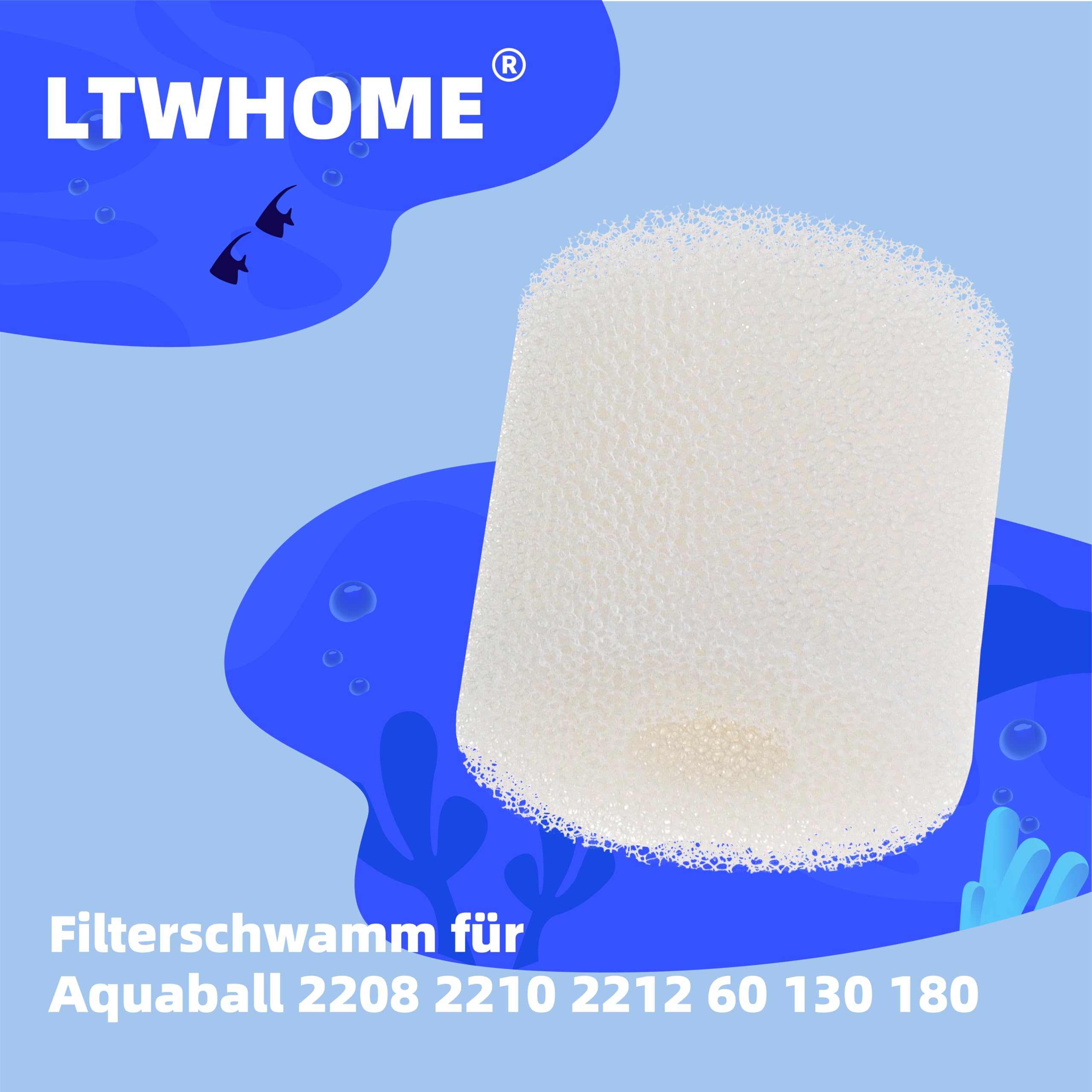 Compatible Mousse de Filtre Convient pour Eheim 2618080 Cartridges Aquaball 2208-2212/60-180,Biopower 160-240 et Eheim Prefilter 4004320 (Paquet de 12)