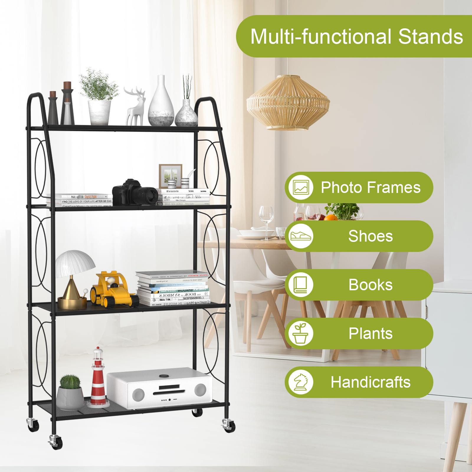 Amazon.com : VyGrow 4 Tier Plant Stand with Wheels, Plant Shelf