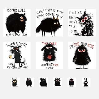 SUPERDANT 12PCS Animal Iron on Transfer Paper Cat Dog Funny Quote Heat Transfer Sticker Washable Iron on Decals for T Shirts DTF Transfers Ready to Press for Clothing Hoodie Jackets DIY Gift
