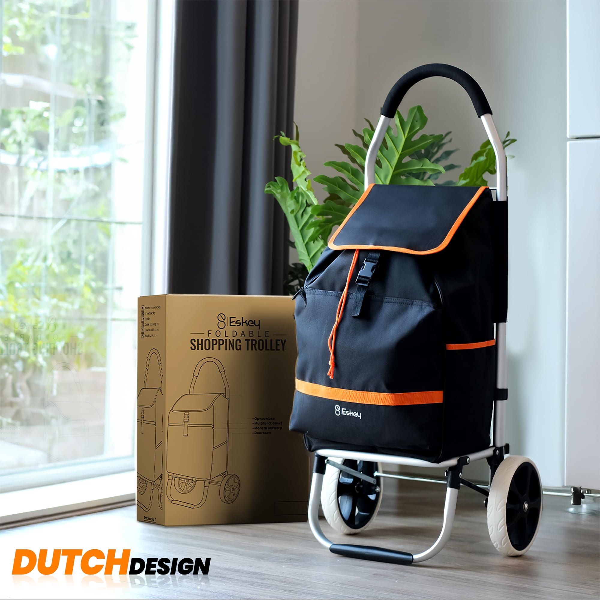 Eskey Chariot de Courses Pliable Isotherme Étanche