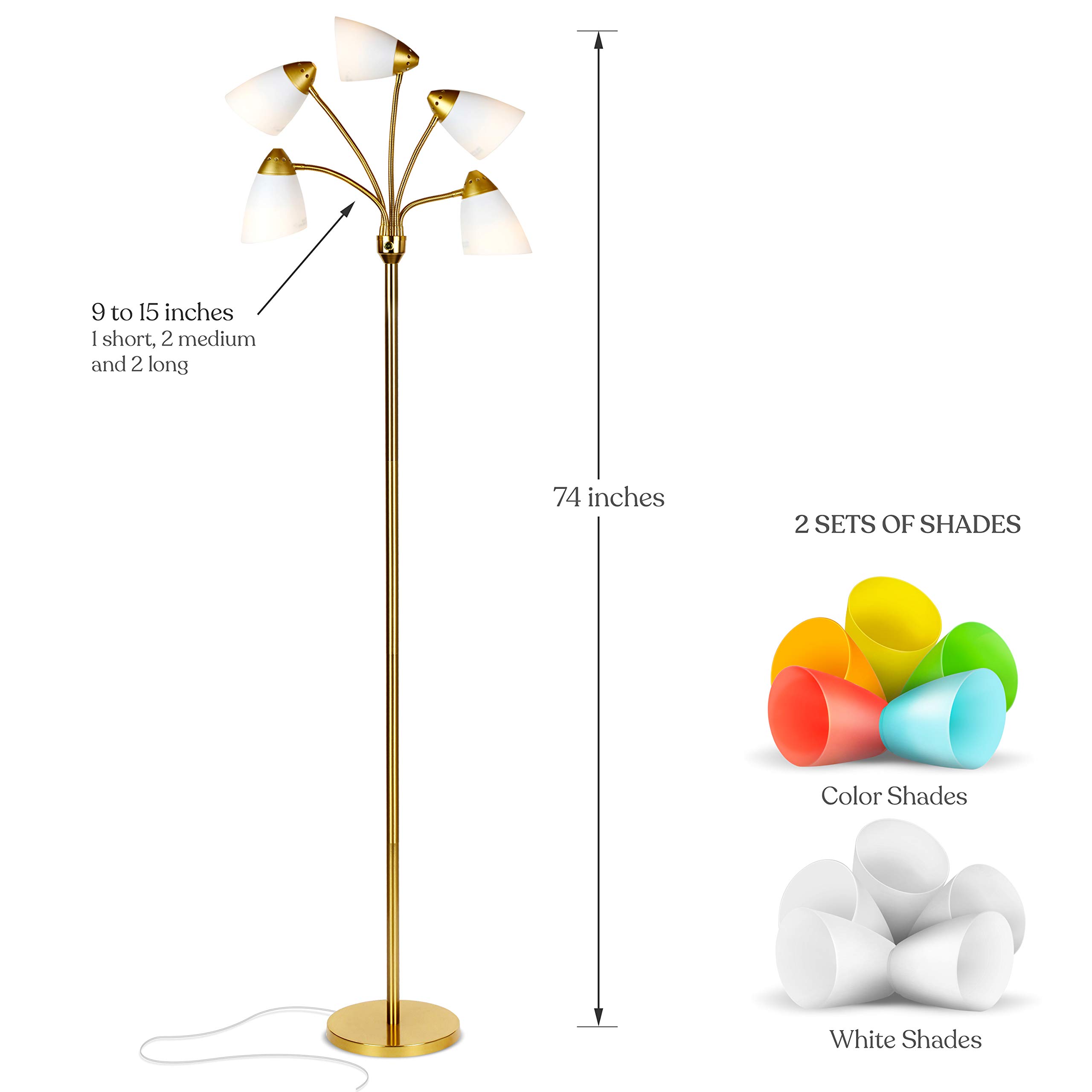 Brightech Medusa LED Floor Lamp – Multi-Head Dimmable Floor Lamp