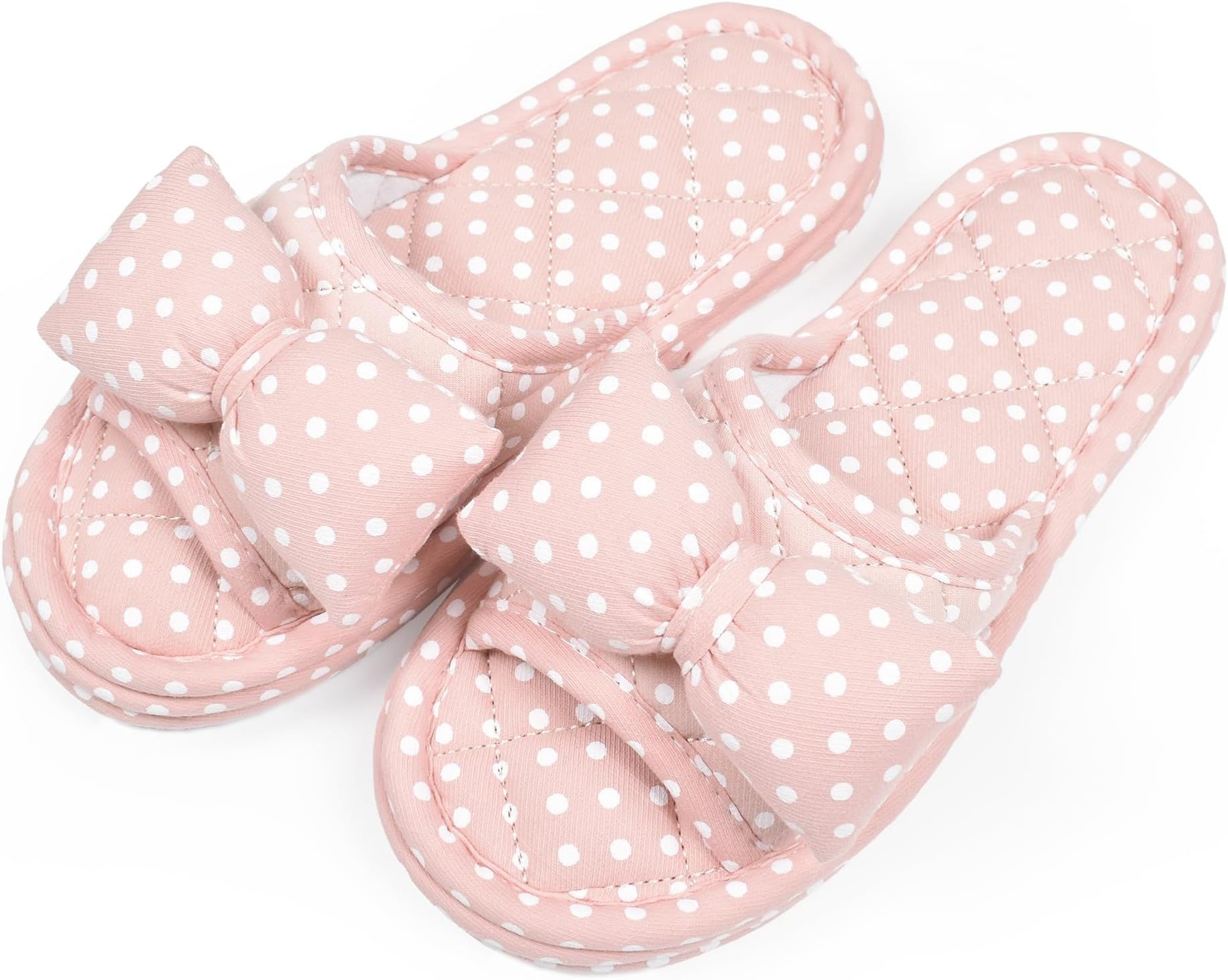 Floral Velvet House Slippers for Women, Lightweight Open Toe Washable Portable Foldable Comfortable Guest Hotel Travel Airplane Spa Slippers