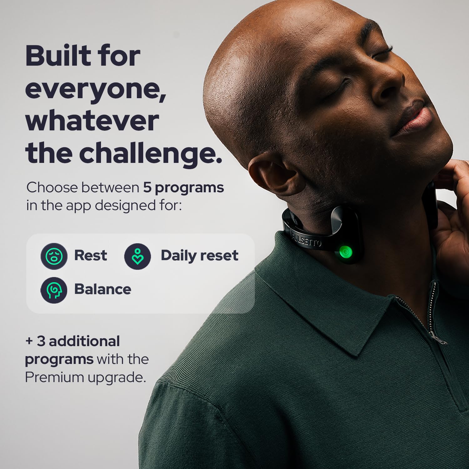 Pulsetto FIT Wellness Wearable with Vagus Nerve Support – Patented Neuro Technology for Relaxation, Stress Balance, Focus, and Restful Sleep