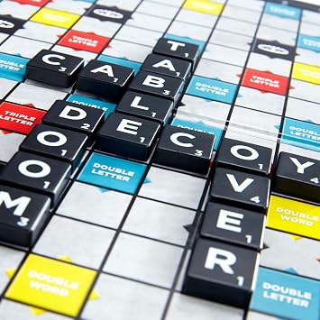 Scrabble Trap Tiles family size box game, gift for young adults or families game night, HMD14 for ages 10 and up