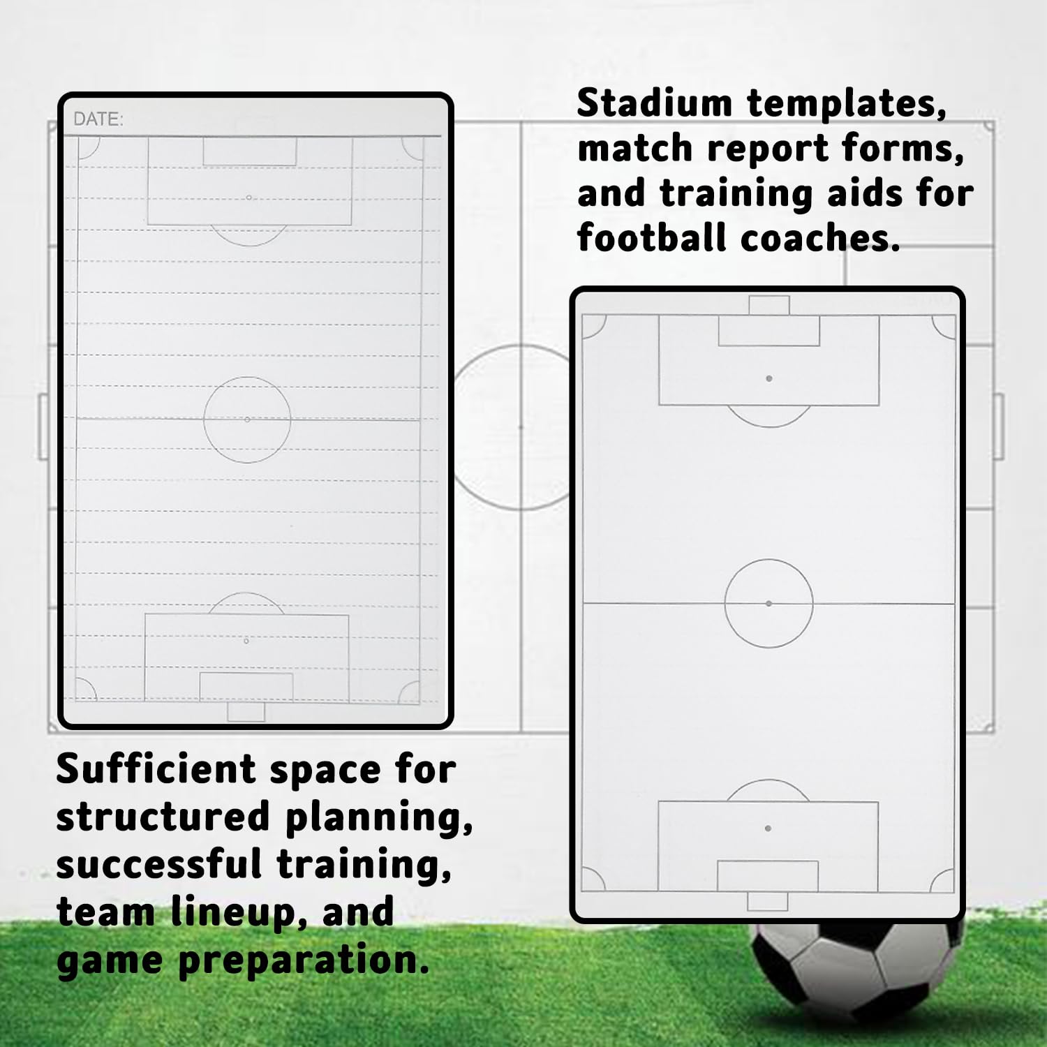 Carnet De Football 2 Pièces A6 100 Pages,Carnet De Notes Football Garçons, Carnet De Coach Football,Cadeau De Football Pour Garçons Fans De Football,Double Face Football Jour De Match Cahier Tactique