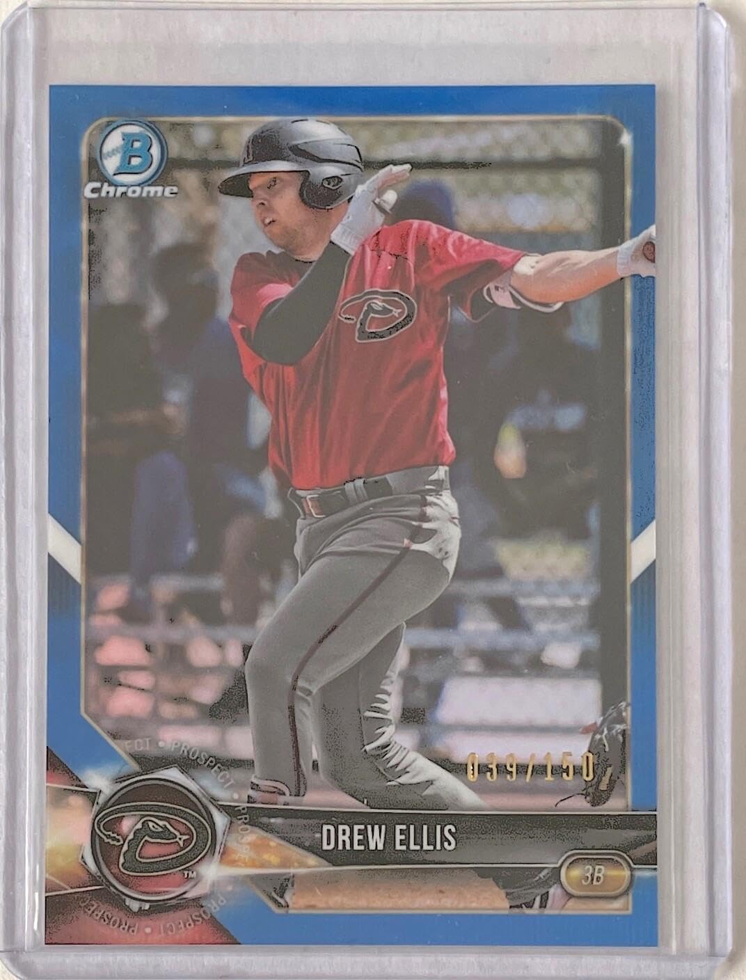 Drew Ellis 2018 Bowman Chrome Prospect Refractor #d 039/150 - Baseball Cards