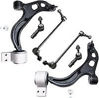 Detroit Axle Front Suspension Kit for 2010-2012 Ford Taurus Flex Lincoln MKS - 2 Lower Control Arms w/Ball Joints, 2 Tie Rods, 2 Sway Links