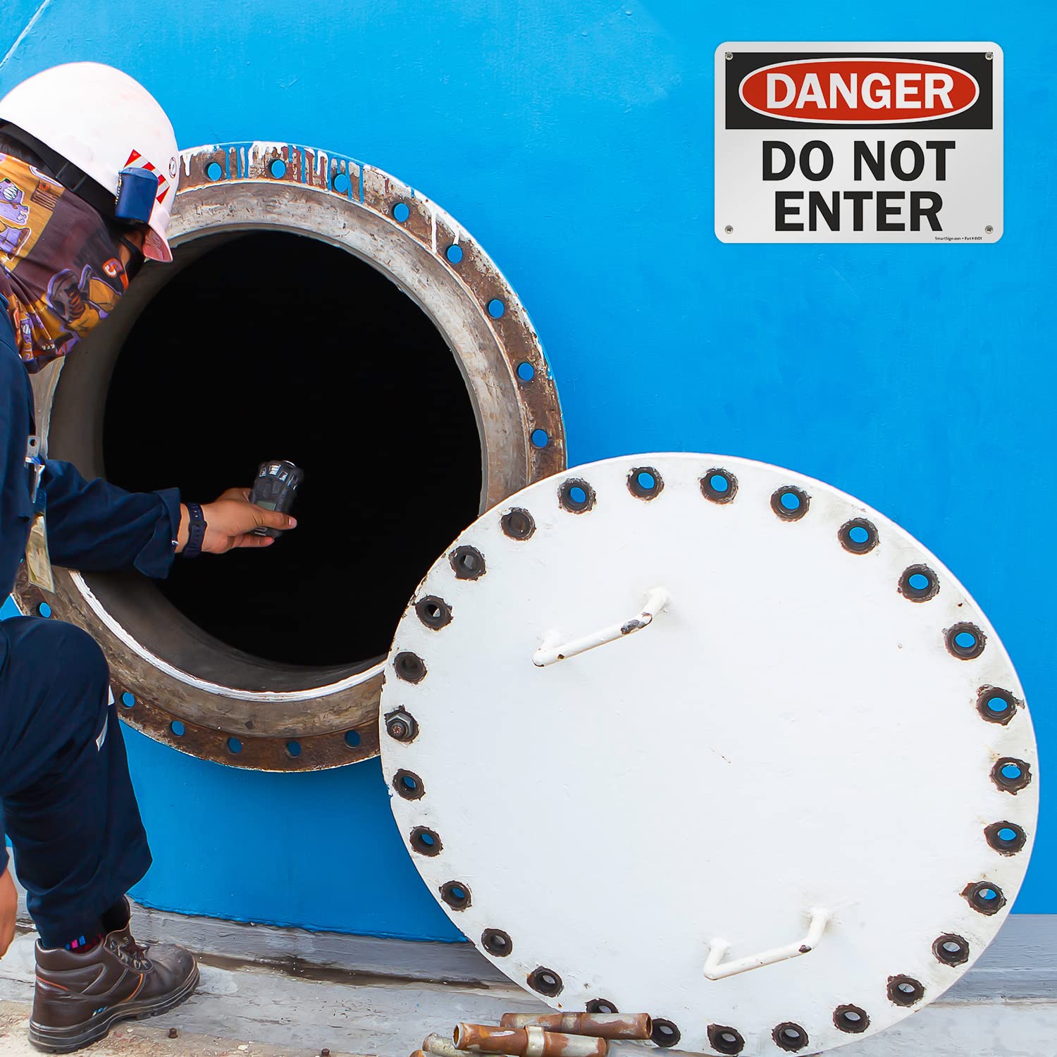 SmartSign "Danger - Do Not Enter" Sign | 7" x 10" Aluminum — Amazon image 3