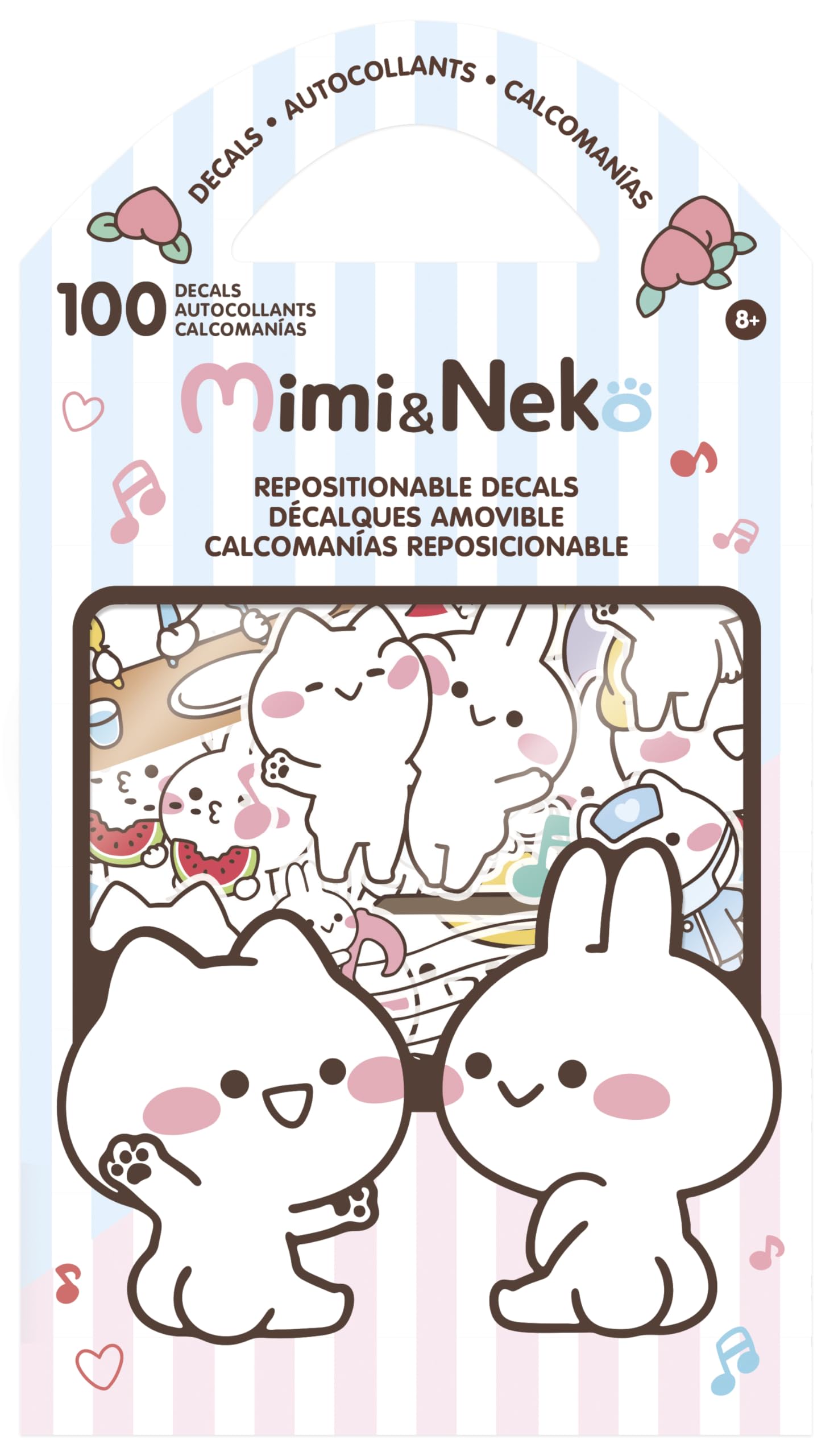 Calcomanías Mimi & Neko con adhesivo resistente para customizar fundas rígidas