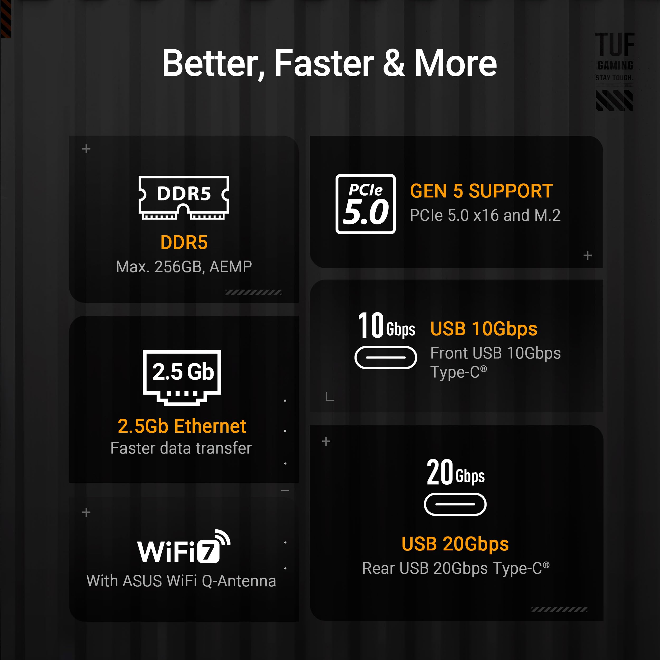 Asus Tuf Gaming B850M-Plus Wifi7 Amd B850 Socket Am5 Micro Atx (tuf Gaming B850M-Plus Wifi7)