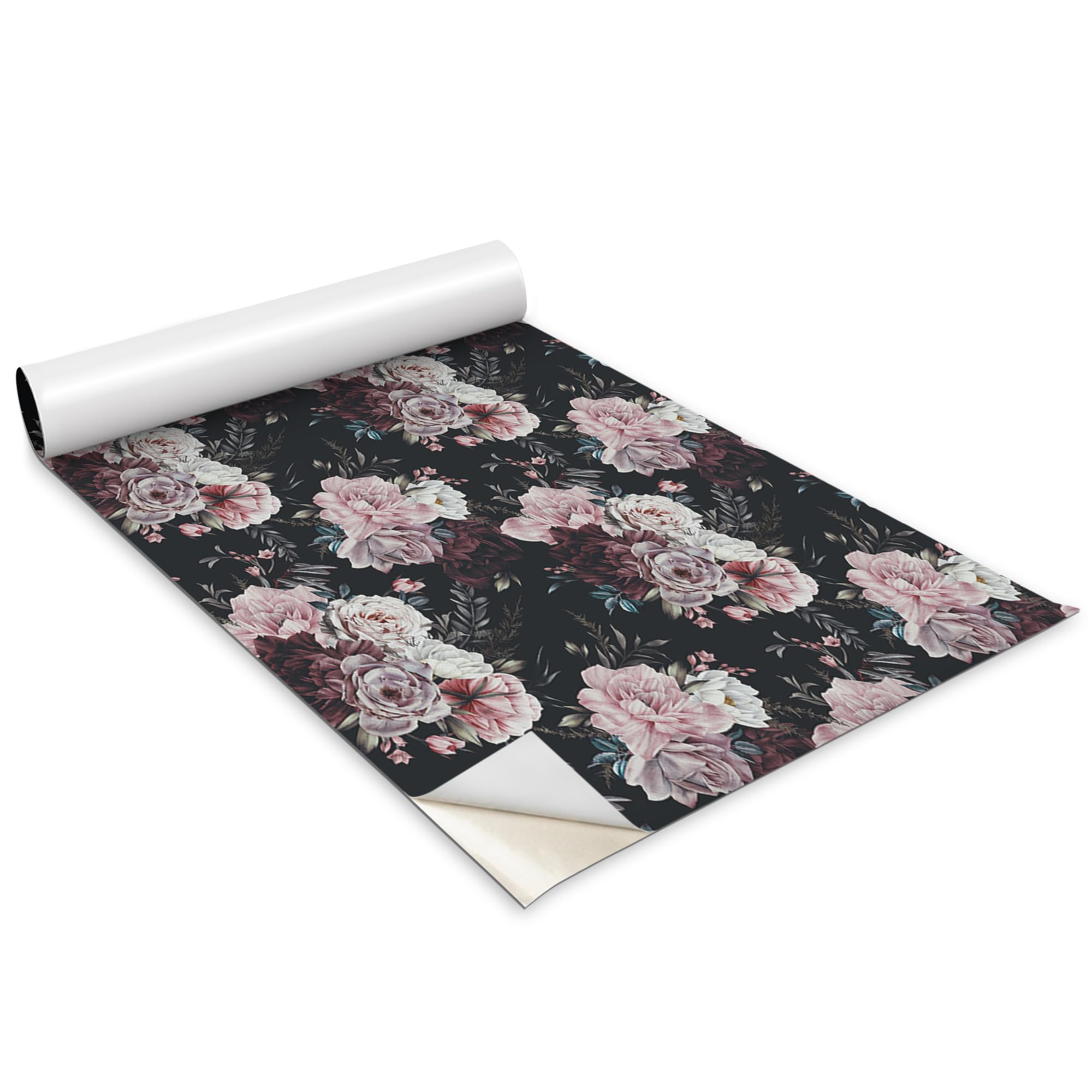 Cubre manchas en muebles con papel pintado autoadhesivo de flores coloridas mate