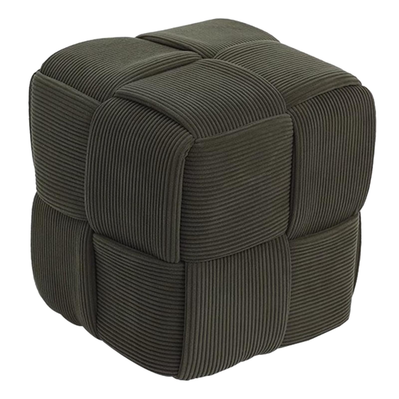 Repose-Pieds Ottoman Vert Design Velours Petit Pouf Salon Décoration Bureau
