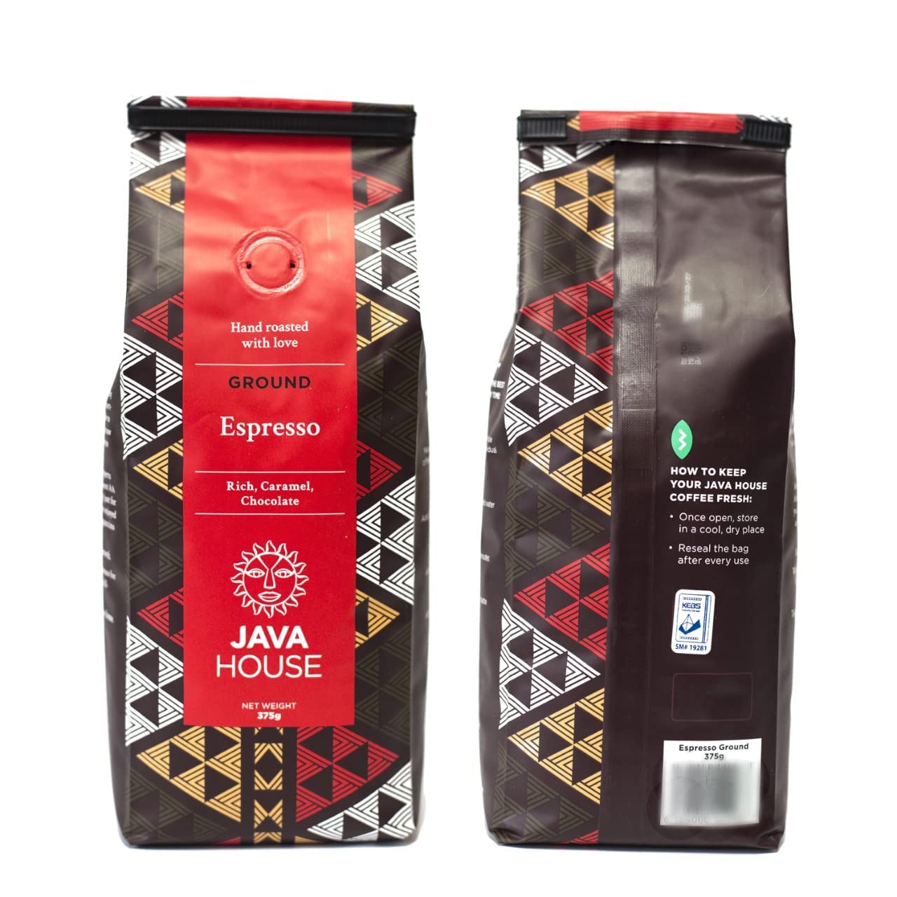 Kenya AA Espresso Ground Coffee - Perfect Dark Roast Craft Coffee. Fair Trade, Single Origin Kenyan Coffee with verifiable Coffee Kenya Mark of Origin by Java House Africa (13.23 oz)