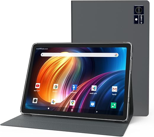 Latest Android Tablet with Case, 2026 Tablets Octa-Core 2.0GHz, 128GB ROM+16GB RAM+512GB Expandable, 10.1 inch Tableta wit...