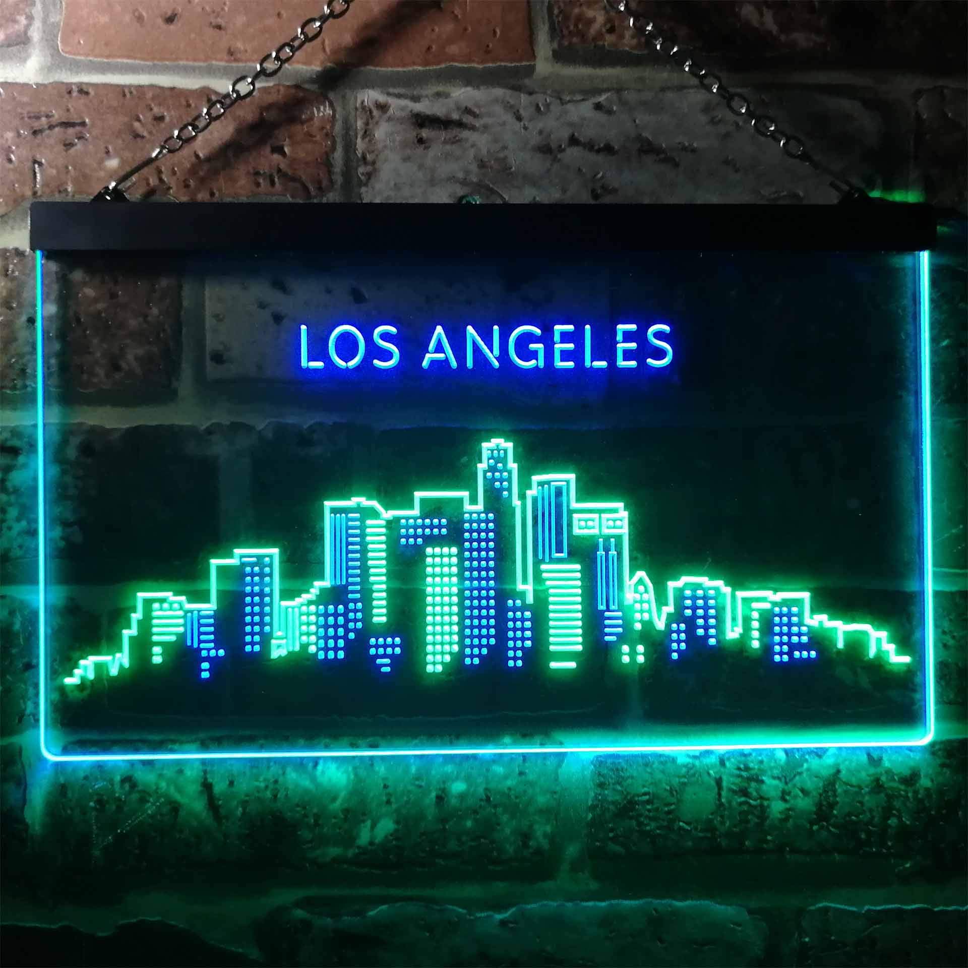 Amazon.co.jp: Los Angeles City Skyline Silhouette Dual Color