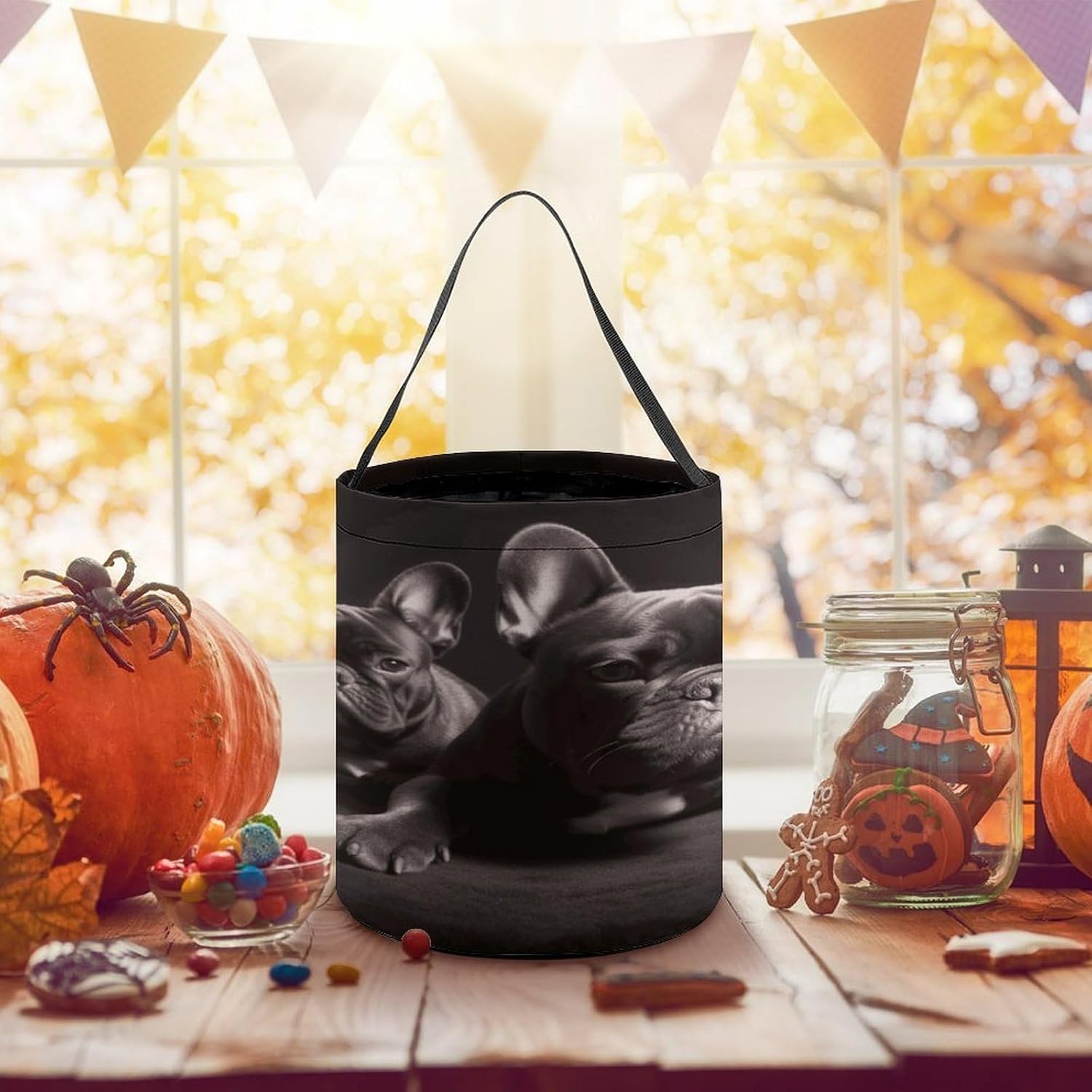 French Bulldog Large Capacity Candy Bags, Halloween Basket image 3
