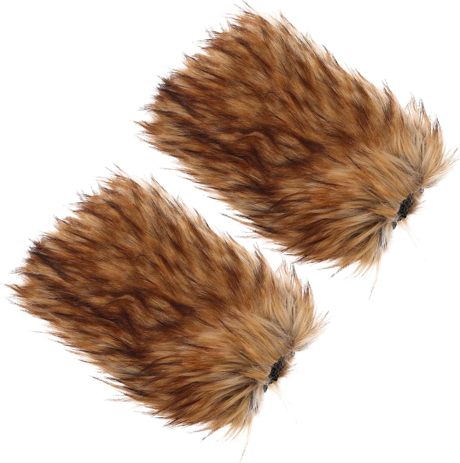 Beavorty 1Pair Brown Viking Faux Fur Leg Warmers for Men Stylish Costume Accessory for Cosplay Medieval Themed Parties Insulated for Cold Weather Use