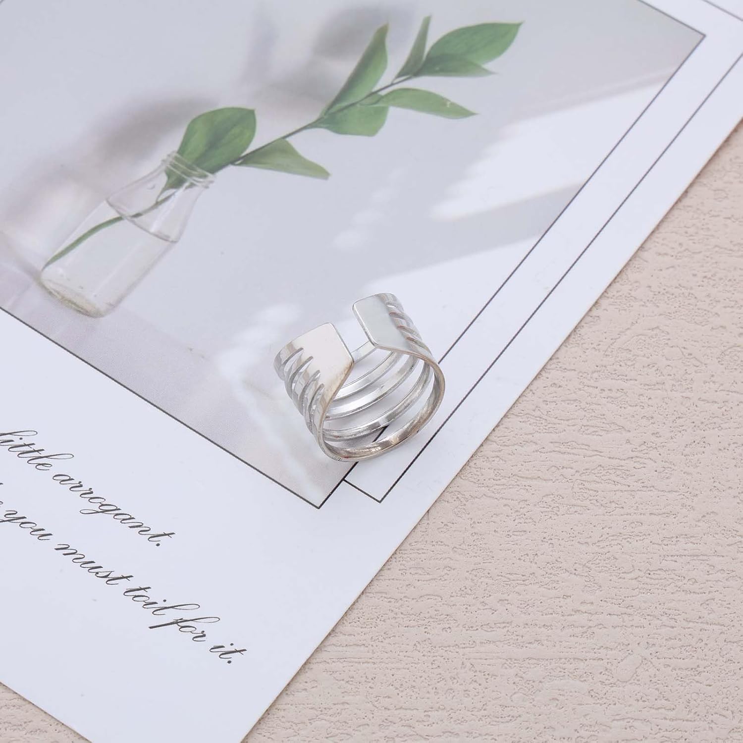 Vintage Open Adjustable Finger Ring Gold Open Wide Wrap Ring Statement Knuckle Rings Statement Adjustable Chunky Rings Jewelry for Women - Image 4