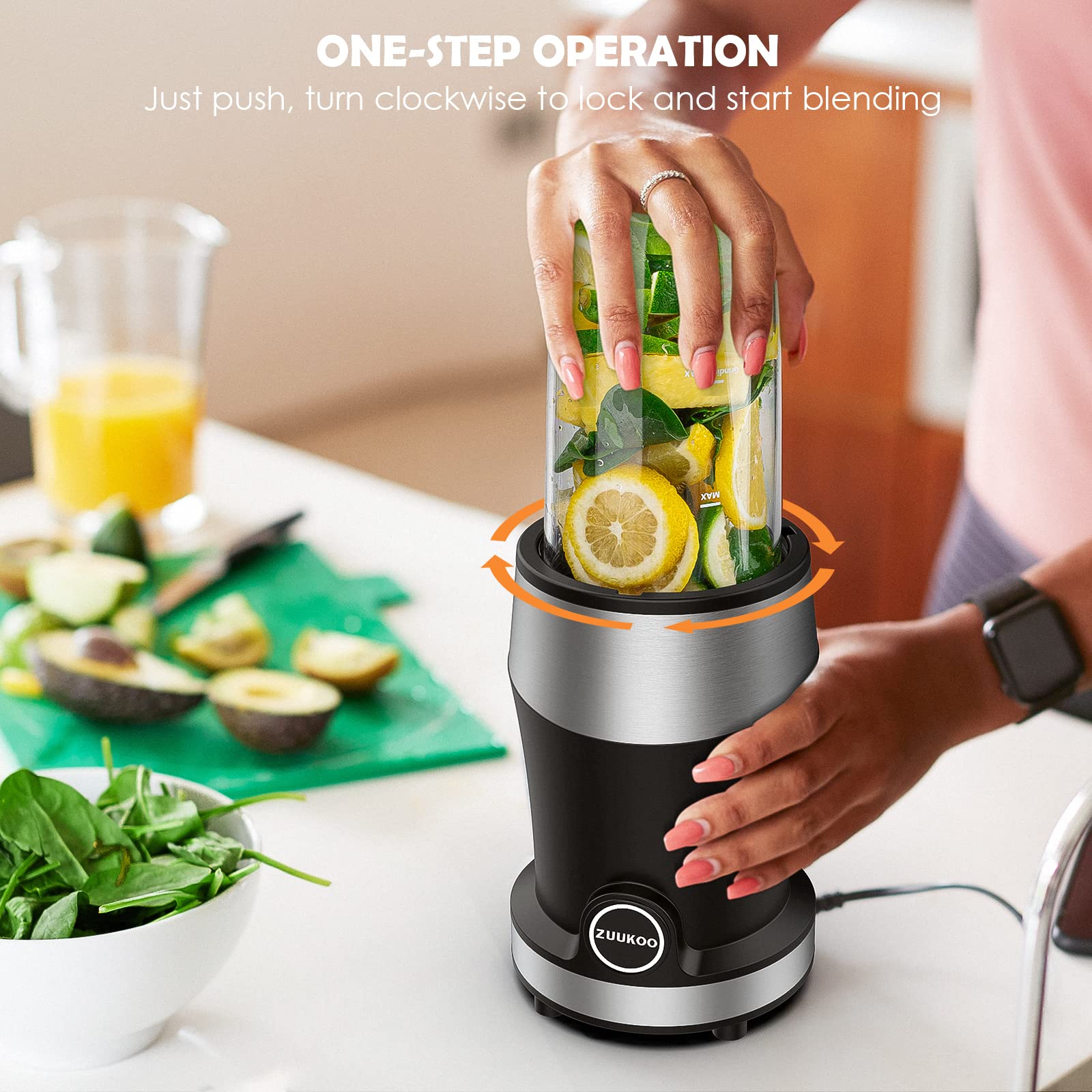 Amazon.com: ZUUKOO KITCHEN Blender for Shakes and Smoothies, 1100W