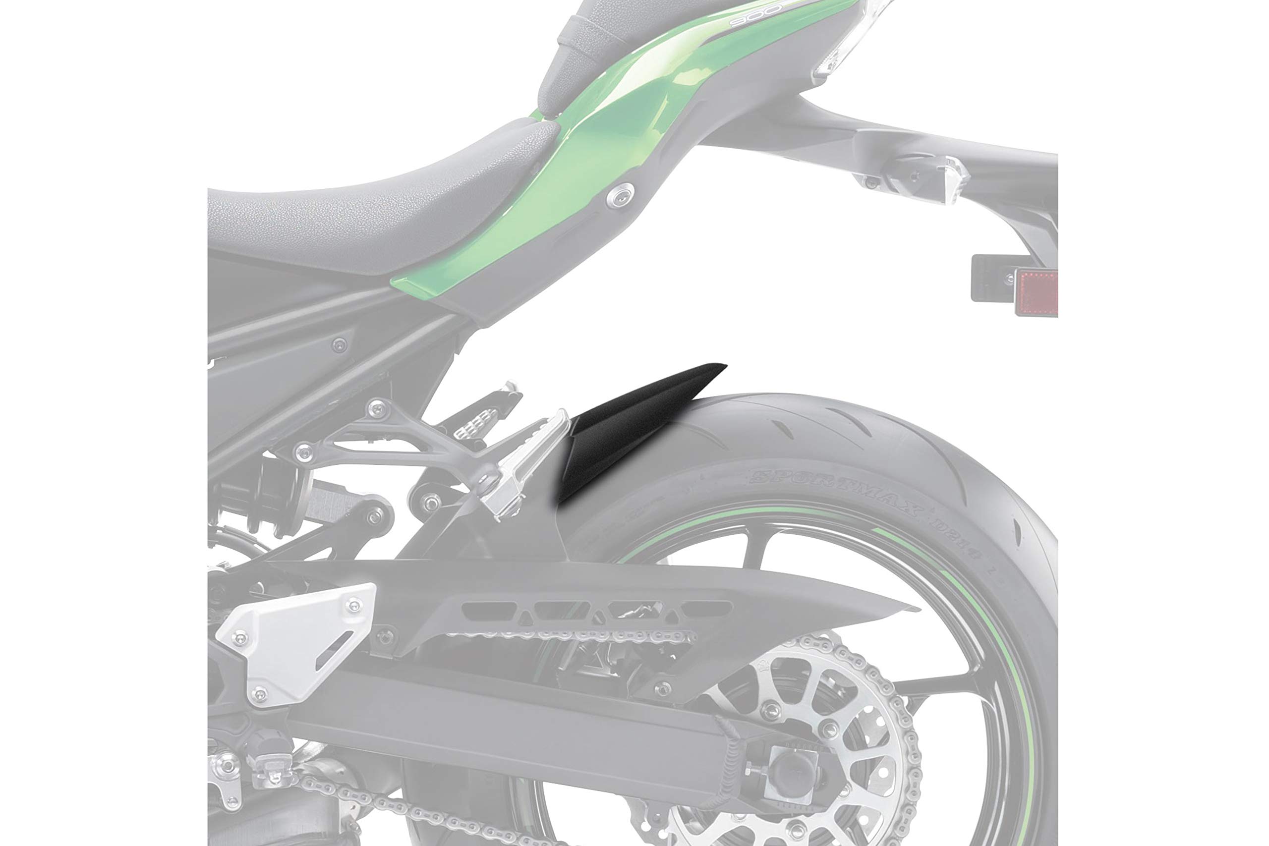 Puig Rear fender extension 0022J for Kawasaki Z900 17'-19', Kawasaki Z900RS 18'-19'