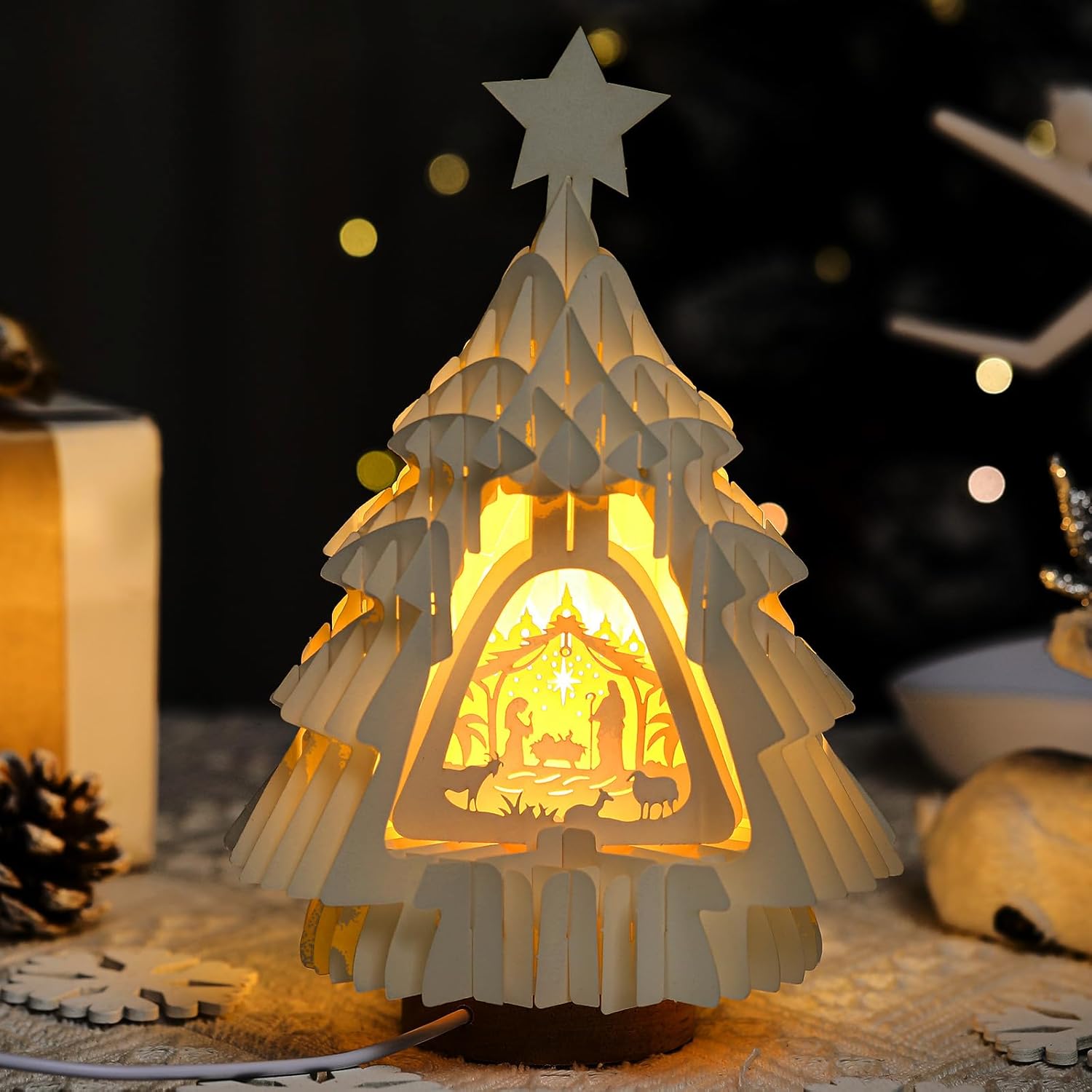 Aurelema Nativity Set Light up Christmas Nativity Scene