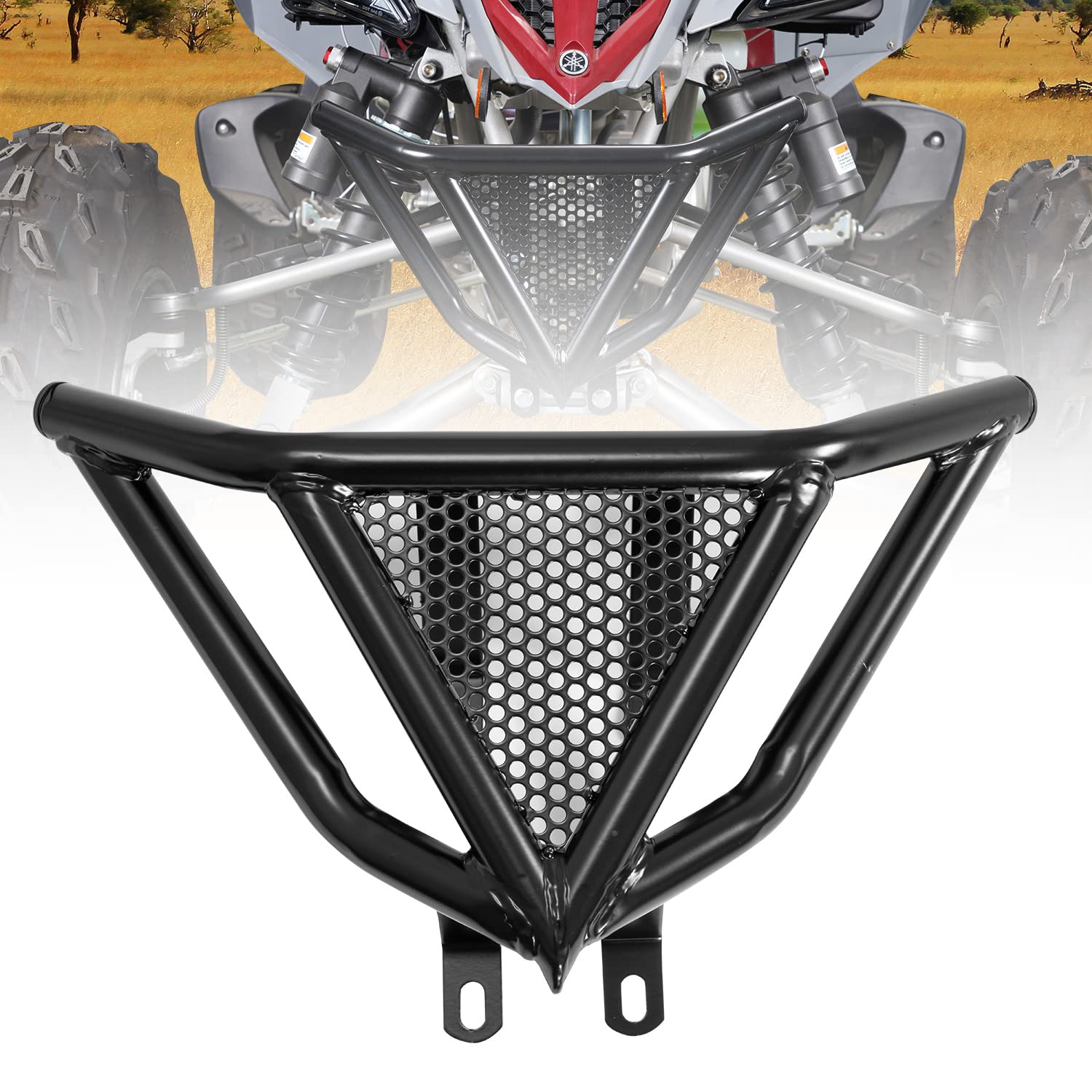 HAKA TOUGH Front Bumper Guard for Yamaha Raptor 700,700R, SE ATV Accessories 2006-2023, Brushguard Bumper Protector for Yamaha Raptor YFM 700 / 700R
