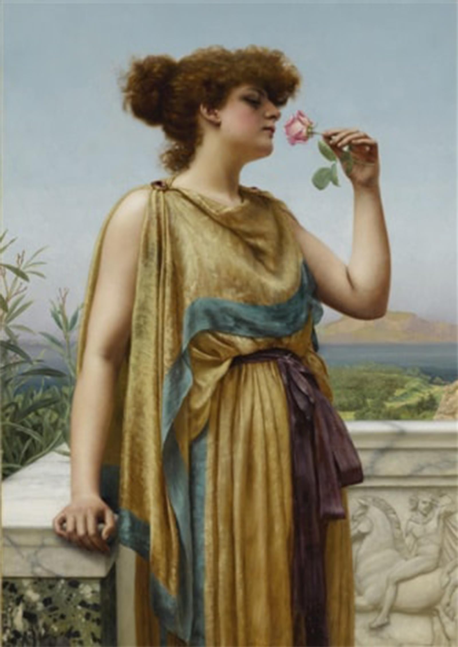 SERENDIPITP Vintage Wall Art Canvas Nordic Poster Canvas Print Picture la rosa profumata John William Godward Wall Art Poster for Home Decor 60x90cm