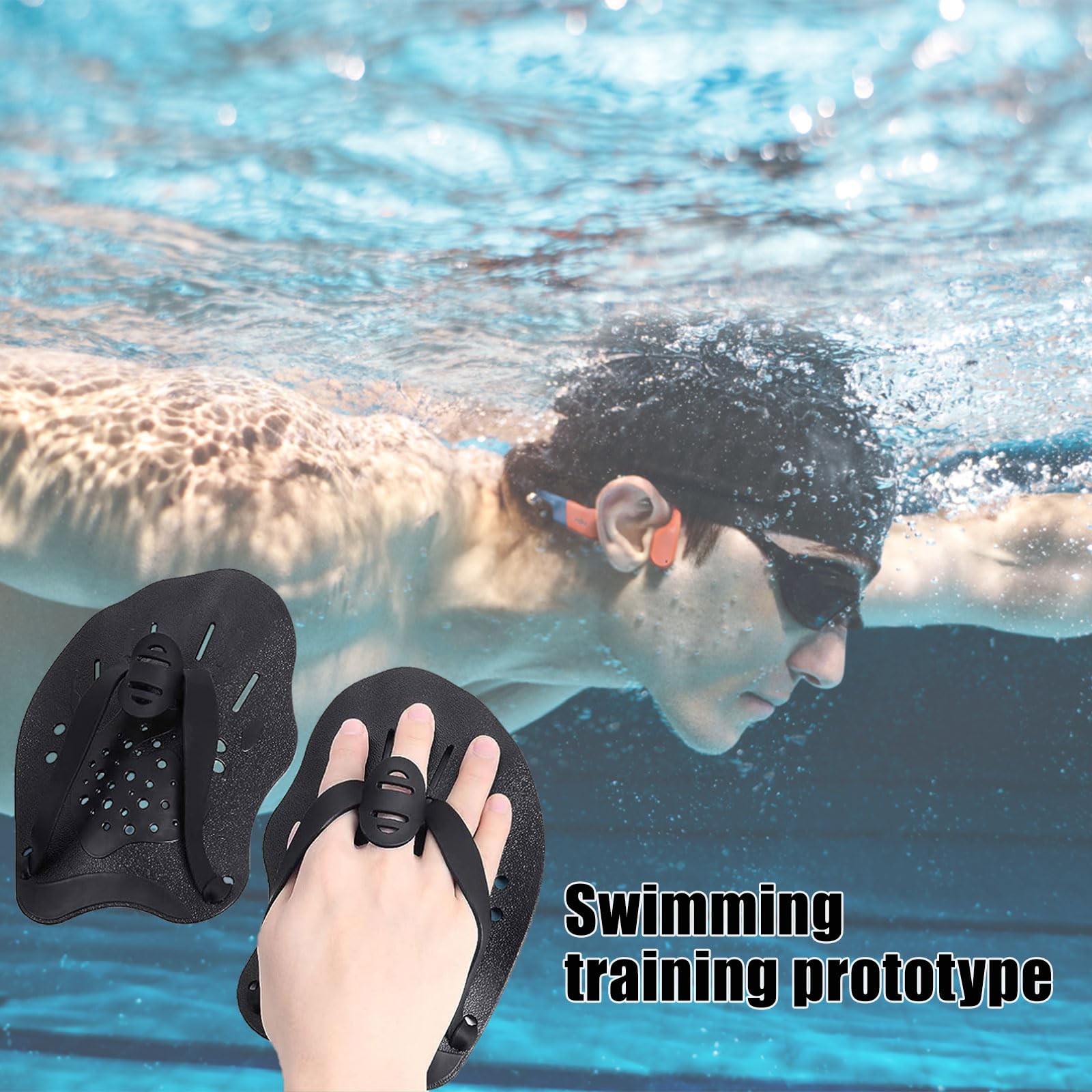 Pale Da Mano Da Nuoto, Pagaia Regolabile Per Nuoto, Pagaia Mano, Palette Per Allenamento Al , Per Il, Accessori Per l'Allenamento Per Adulti Unisex