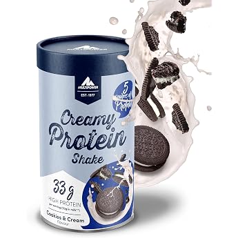 Multipower Creamy Protein Shake 420 g High-Quality Cookies & Cream Protein Powder with Whey and Casein for Delicious Shakes for Muscle Building
