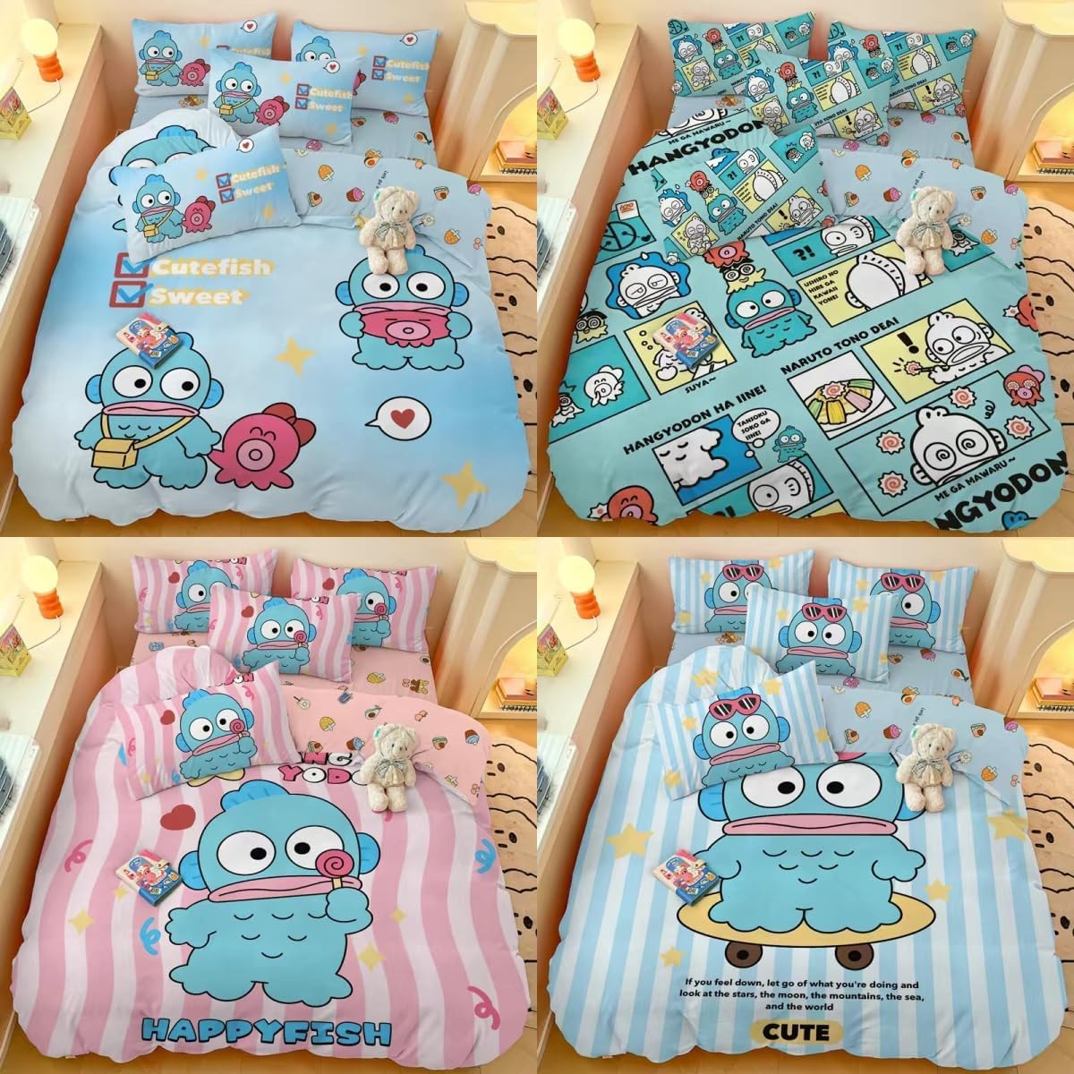 Amazon.co.jp: XZCWGL ハンギョドン 布団カバー 掛け布団カバー 枕