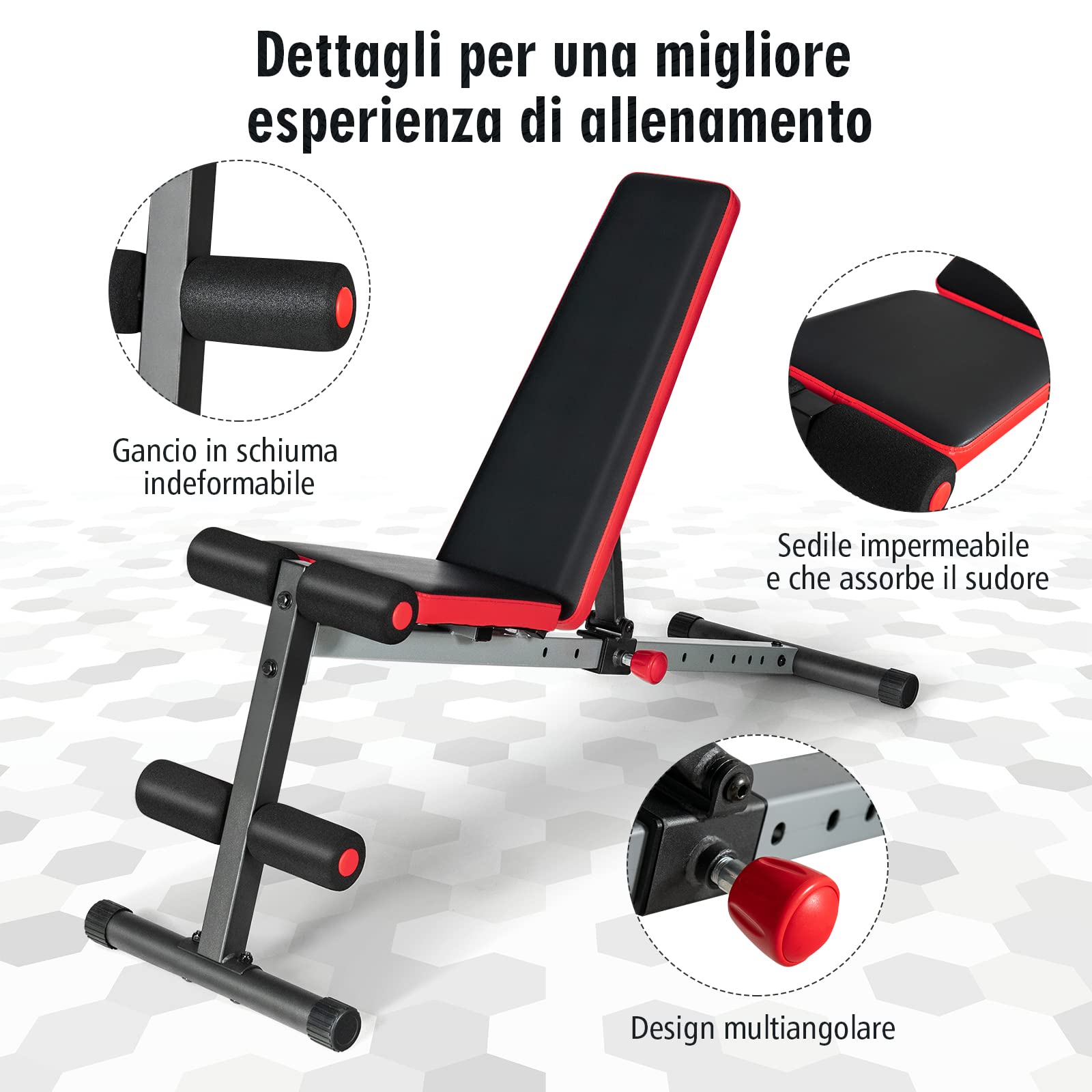 Panca Allenamento Multiangolare TecTake - Regolabile Per Esercizi Con Pesi - Foto 12