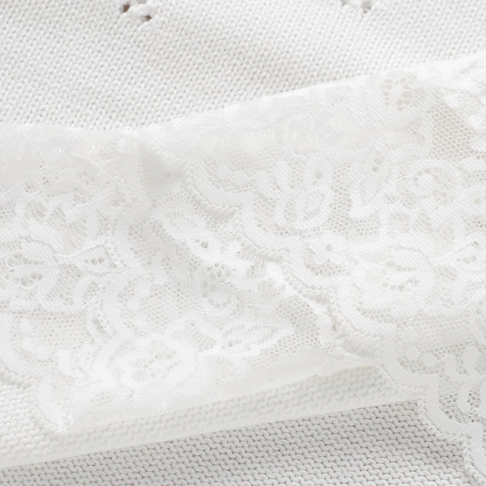 Hadetoto Coperta per neonati in morbido cotone lavorato a maglia all'uncinetto, coperta cellulare essenziale per neonati, ragazze e ragazzi, 82 x 102 cm (bianco)