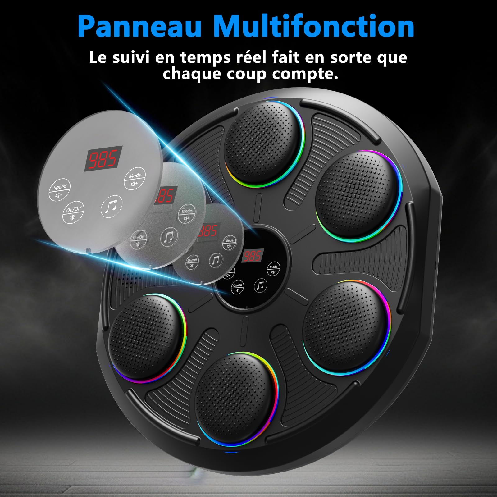 Machine De Boxe Musicale Murale électronique - Avec Bluetooth, 3 Modes, écran LED, Gants Inclus - Pour Adultes Et Enfants, Fitness Et Défoulement