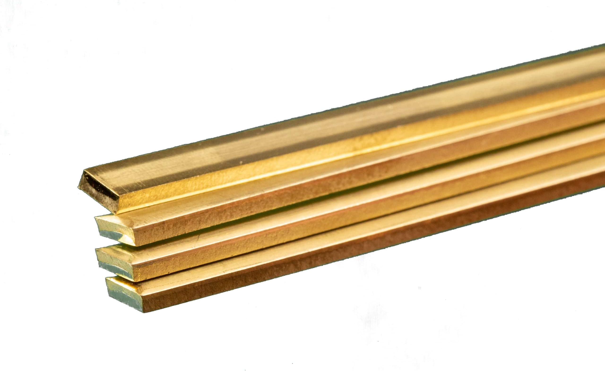 K&S Precision Metals Brass Strip 9736 – 0.093" Thick x 1/4" Wide x 36" Long – DIY Crafts, Electrical, Jewelry Making, Modeling, Made in USA, 4 Strips
