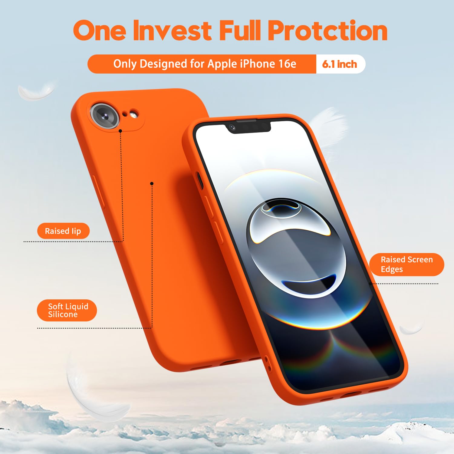 oakxco for iPhone 16 Pro Max Case Liquid Silicone, Soft Rubber Gel Elegant Aesthetic Basic Simple Cover, Cute Thin Slim TPU Matte Solid Color Plain Smooth Case for Women Girl, Light Pink — view 781